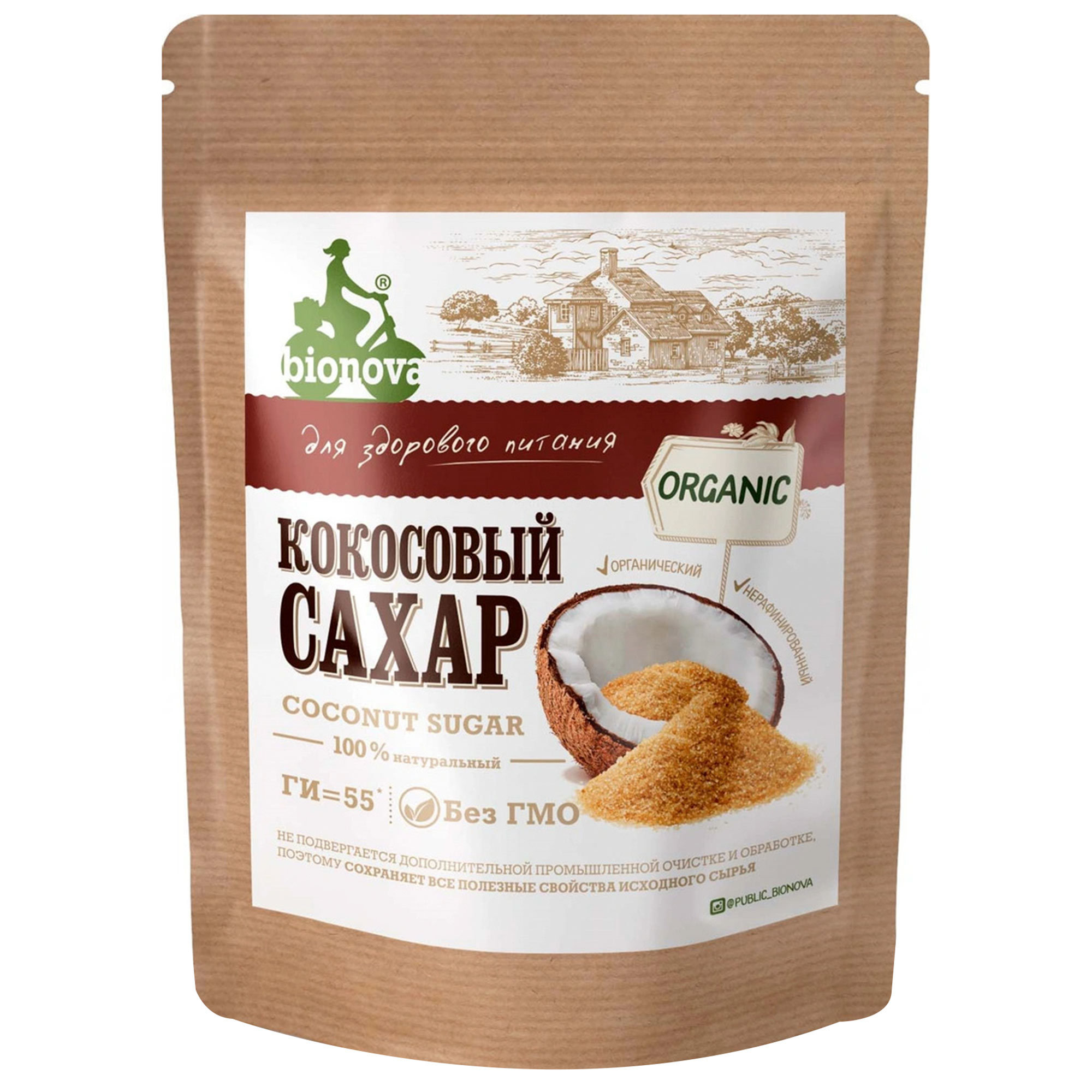 Сахар кокосовый Bionova органический 200 г