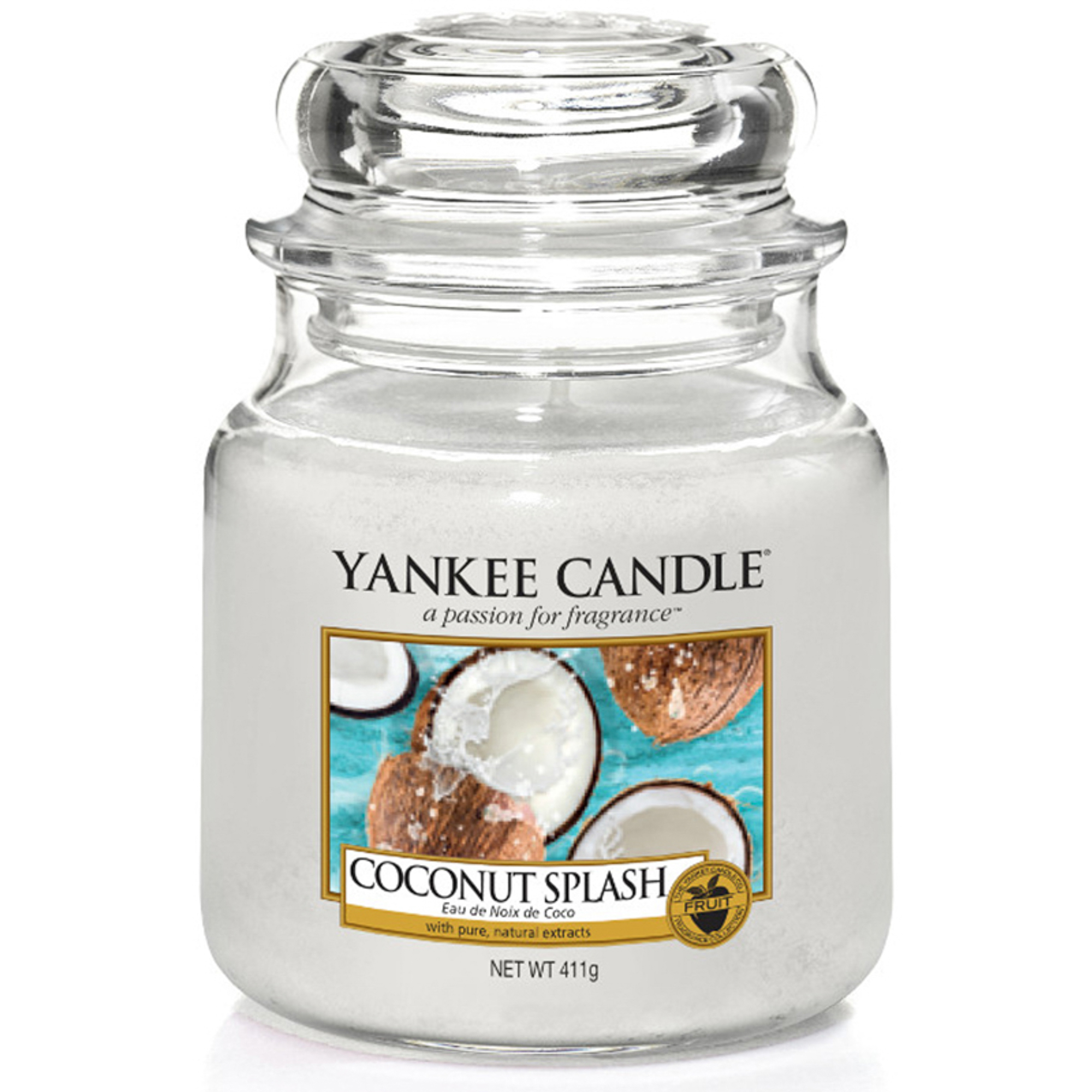 фото Ароматическая свеча yankee candle средняя кокосовый всплеск 411 г