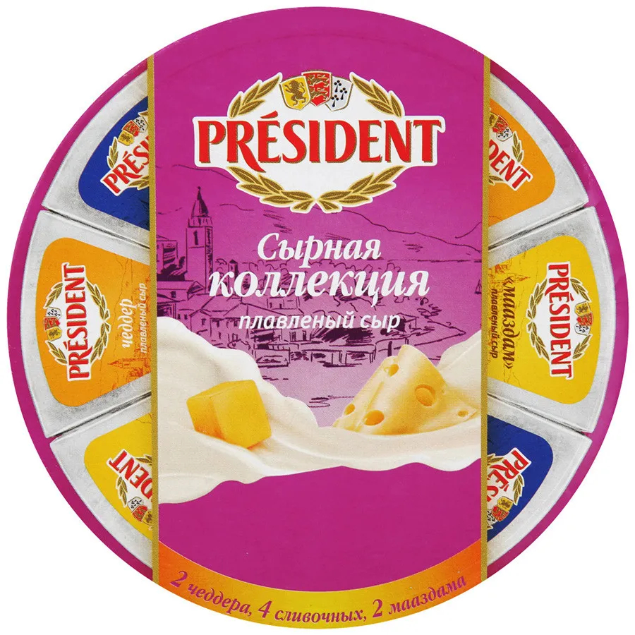Сыр плавленый President Сырная коллекция 45% 140 г