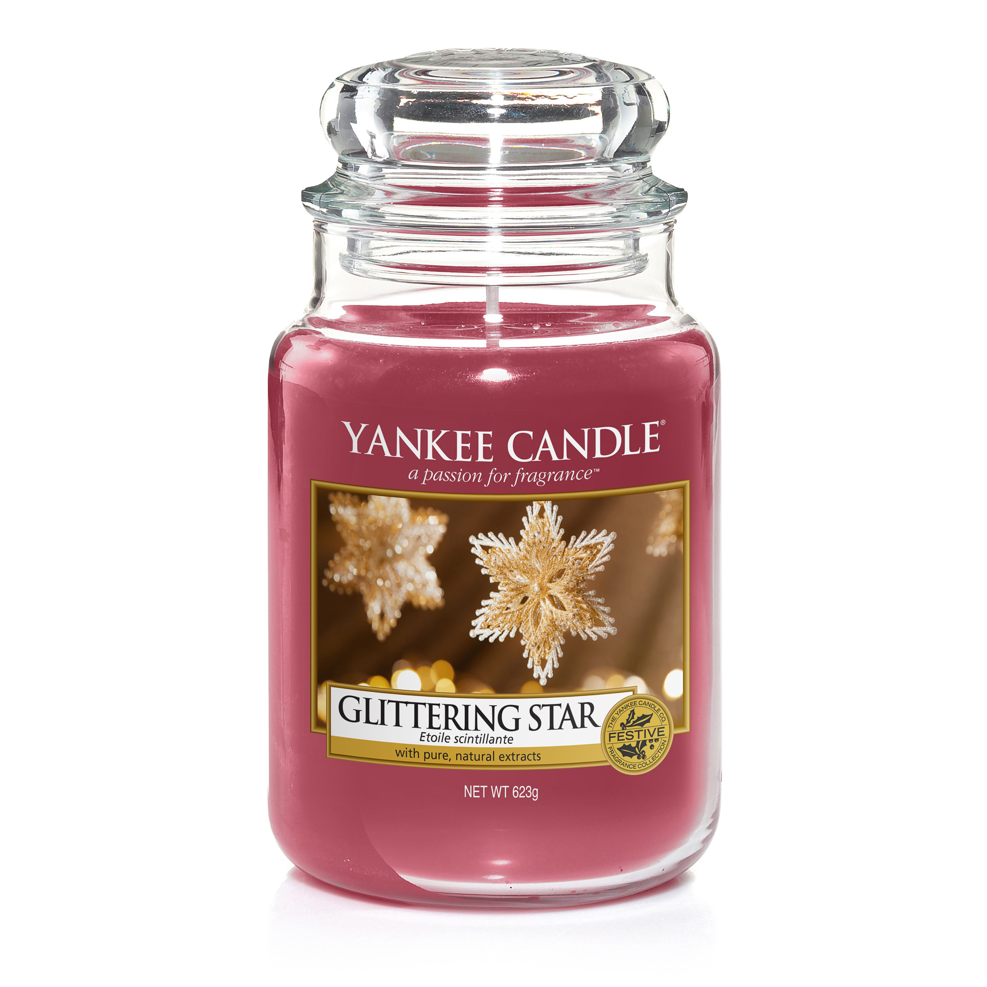 фото Аромасвеча в большой банке сверкающая звезда yankee candle