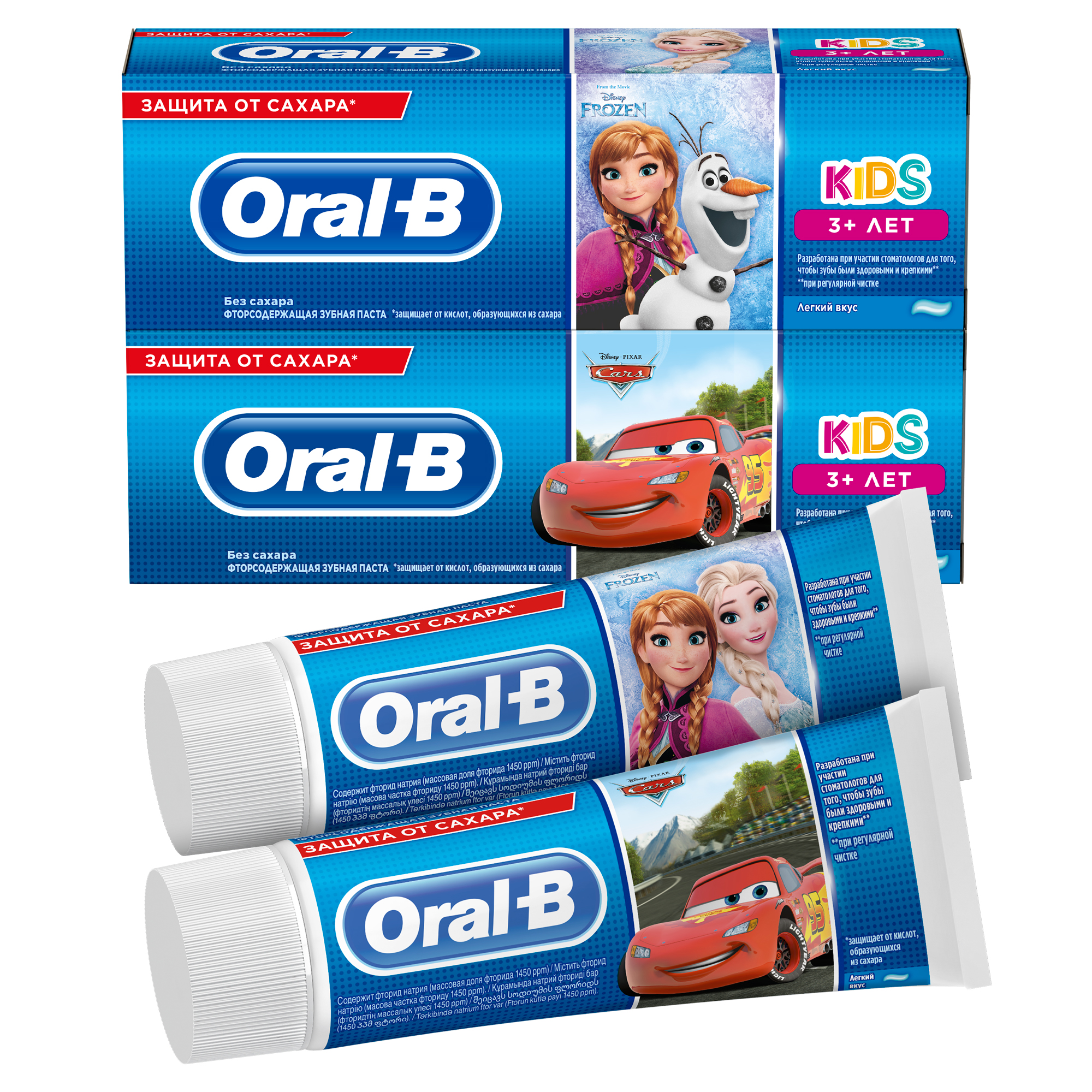 фото Зубная паста oral-b kids детская легкий вкус frozen/cars 75 мл