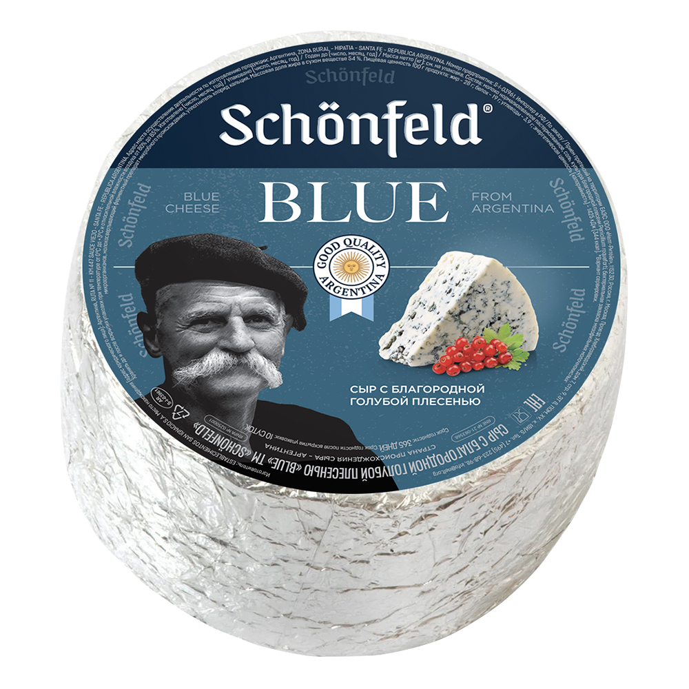 Сыр с голубой плесенью Schonfeld Blue 54%