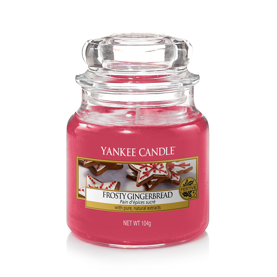 фото Ароматическая свеча yankee candle маленькая морозный пряник 104 г