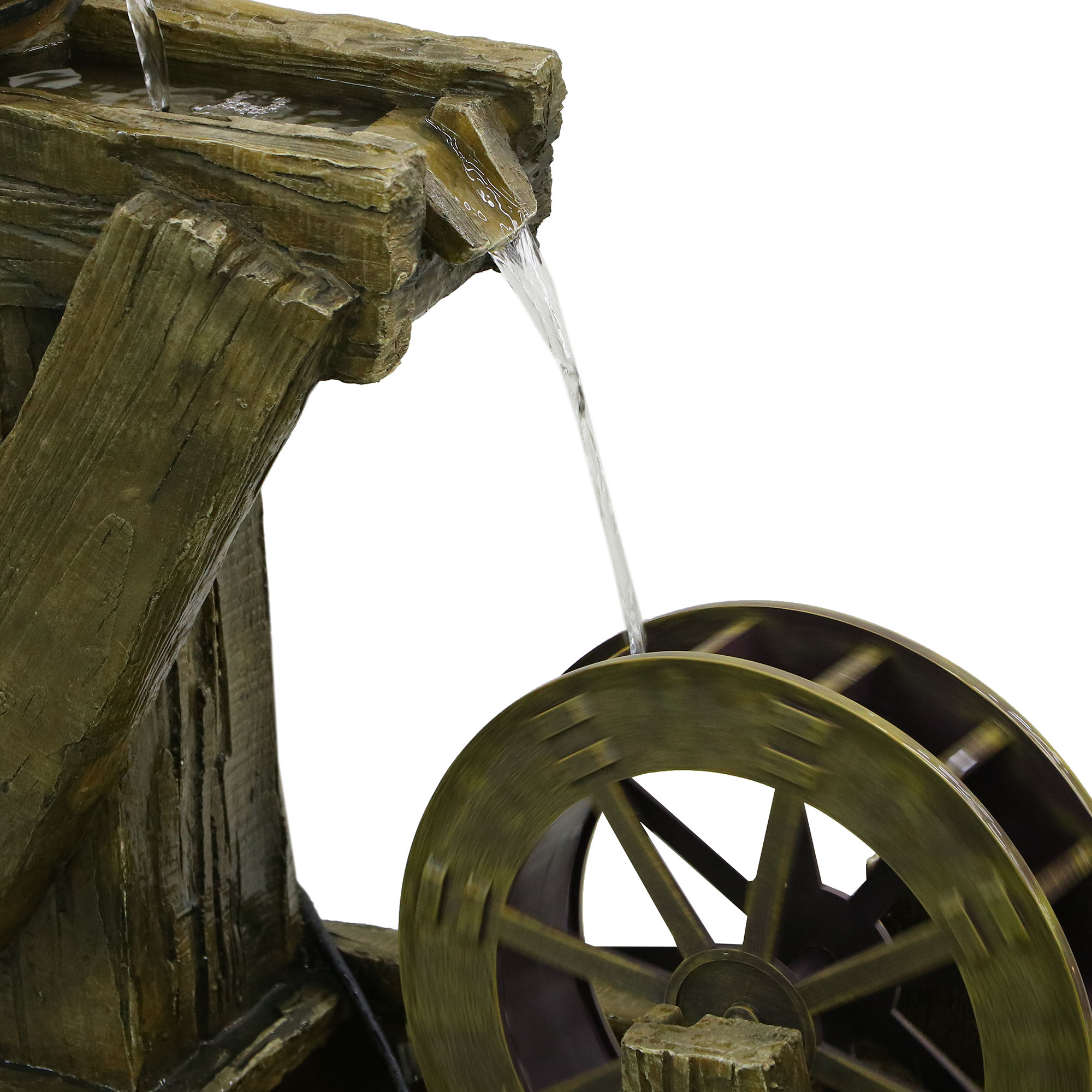Фонтан с колесом Haomei Fountain кантри 70.5х23.5хh75, размер 70.5х23.5х75 см - фото 3