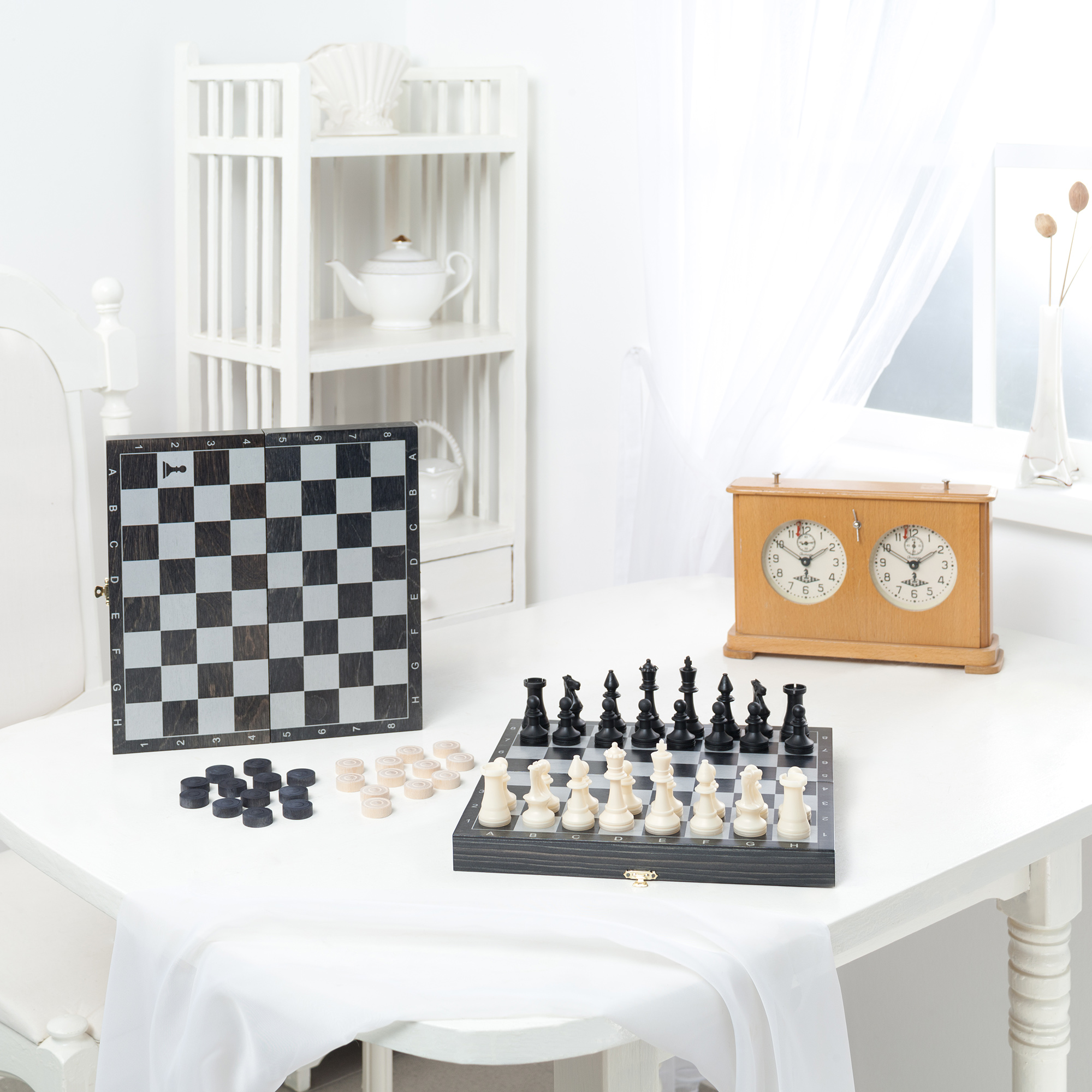 фото Набор игр libera 2 в 1 "классика" (шахматы, шашки)