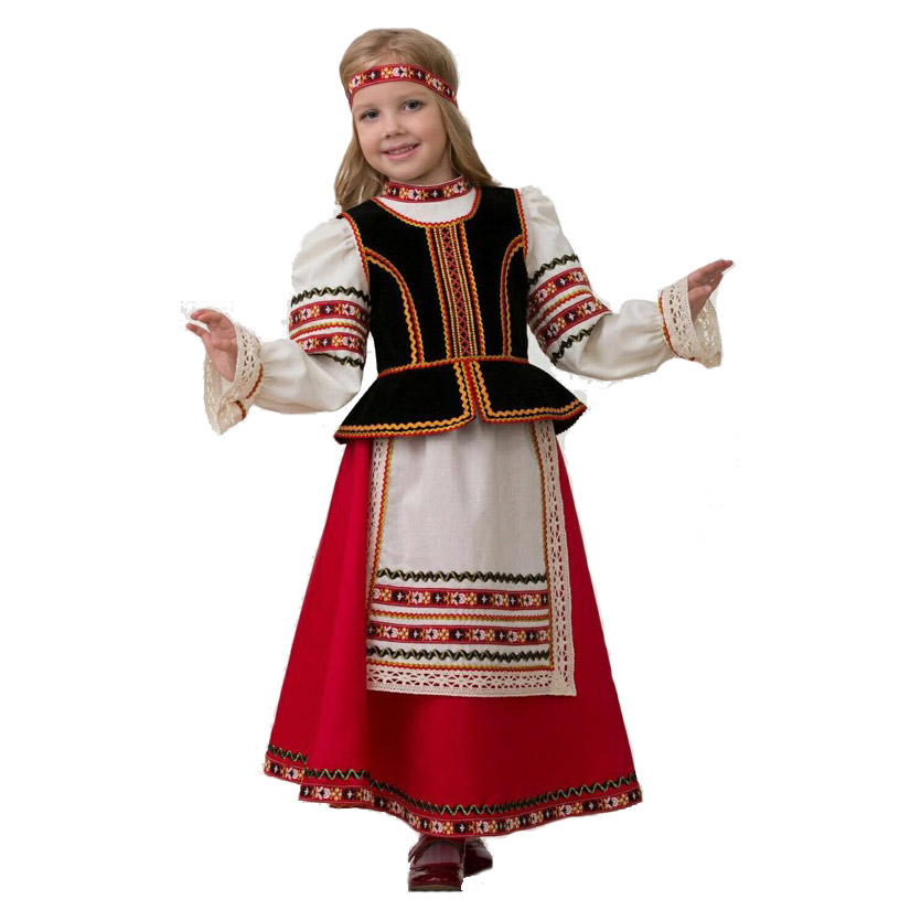 фото Костюм для девочки славянский 36 батик