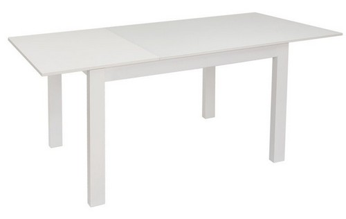 Стол Leset Делавэр 1Р  белый, стекло белое, размер 70х110/160х75 см - фото 2
