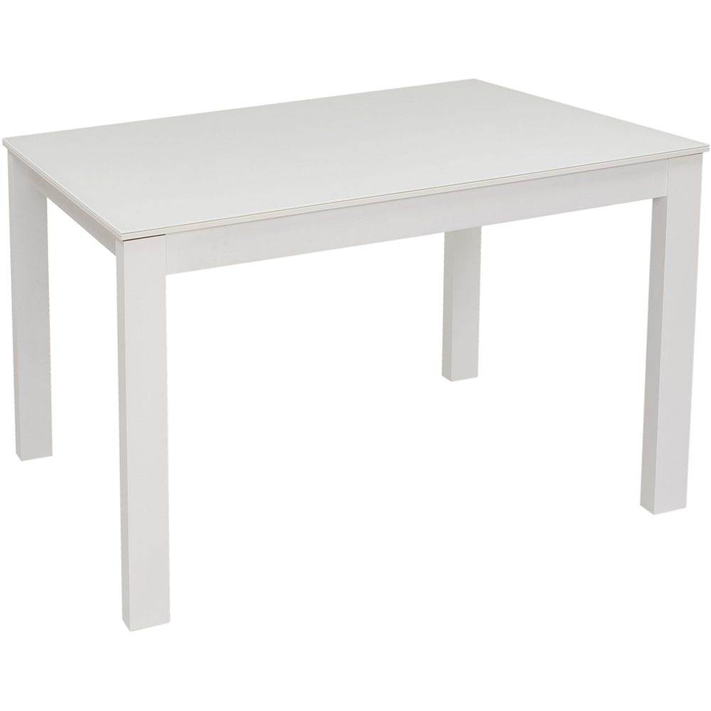 Стол Leset Делавэр 1Р  белый, стекло белое, размер 70х110/160х75 см - фото 1