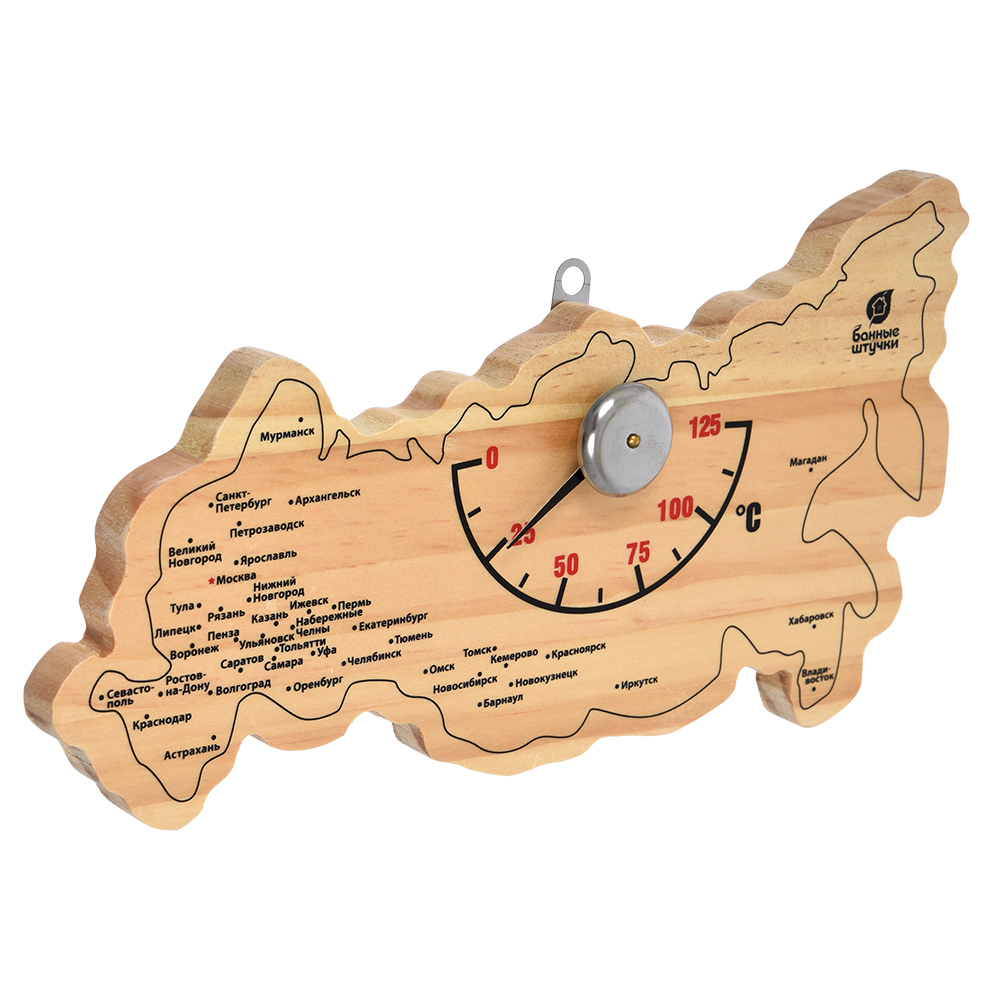 Термометр Банные штучки Карта России, цвет бежевый - фото 2