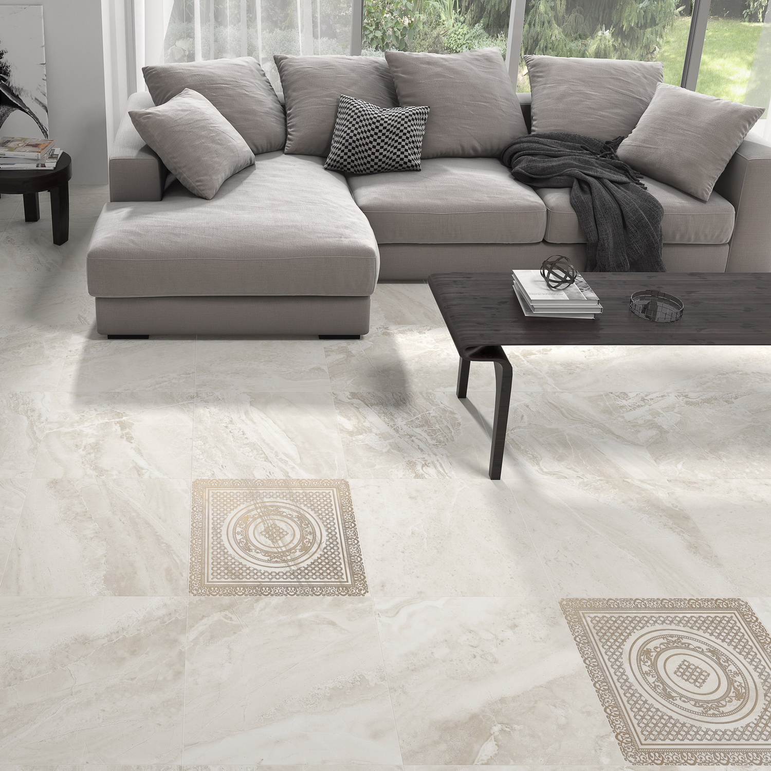 фото Декор ceracasa vermont deco regio oro bone 49,1х49,1 см