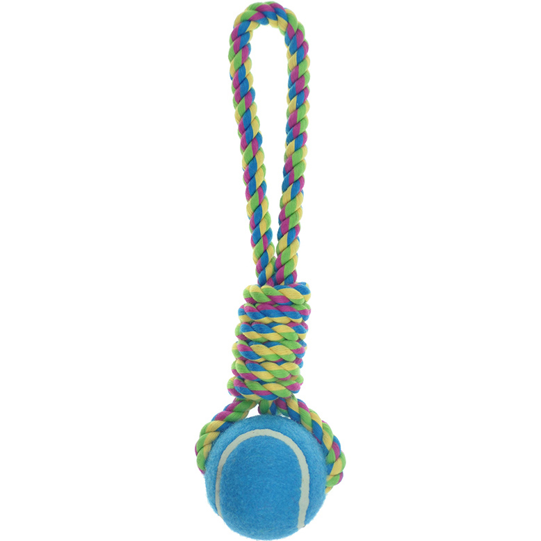 фото Игрушка для собак chomper pipsqueak теннисный мяч на веревке в ассортименте