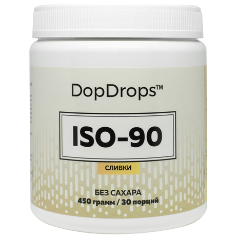 фото Изолят сывороточного протеина dopdrops iso-90 сливки 450 г
