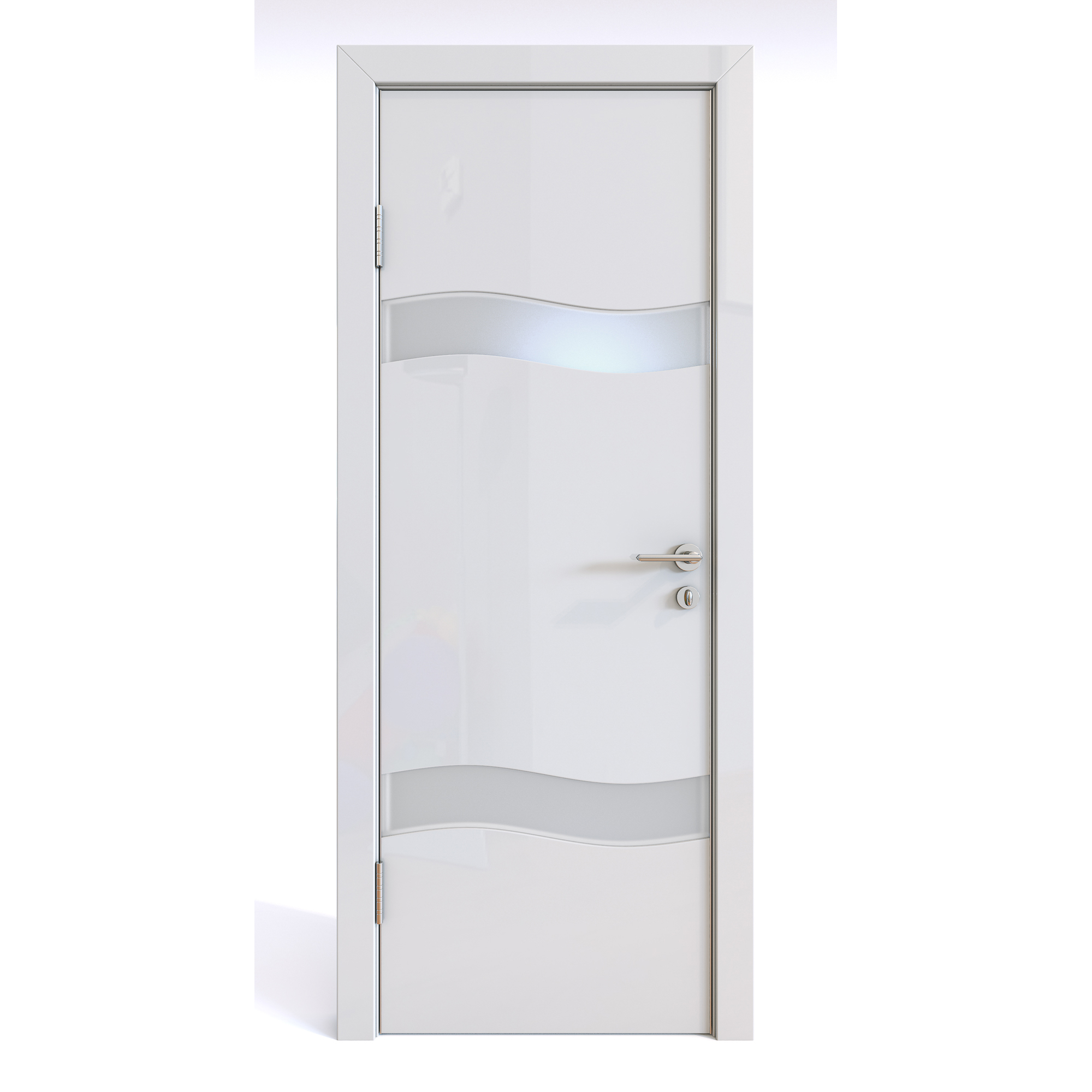 фото Межкомнатная шумоизоляционная дверь до-603 белый глянец/белое 200х60 дверная линия
