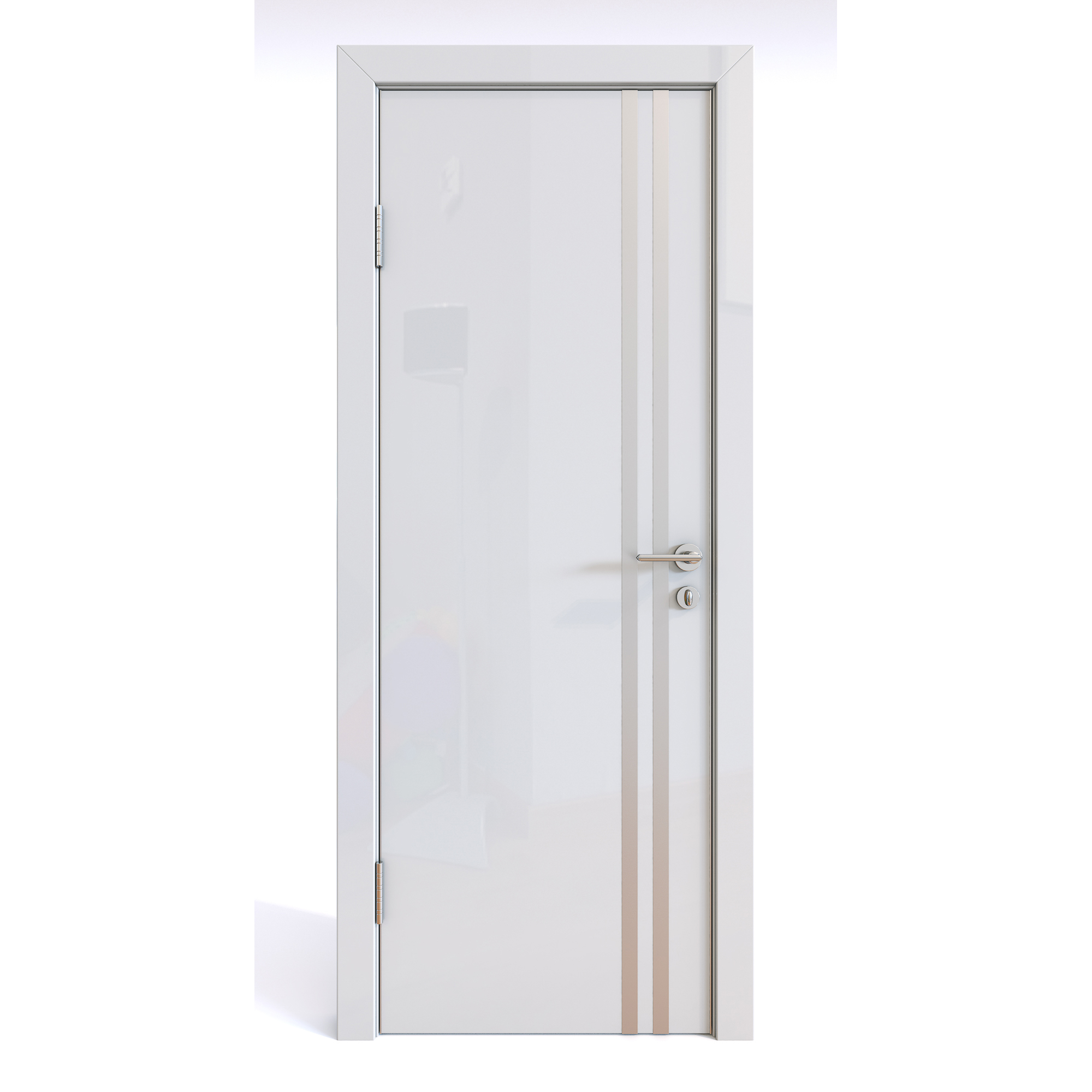 фото Межкомнатная шумоизоляционная дверь дг-606 белый глянец 200х60 дверная линия