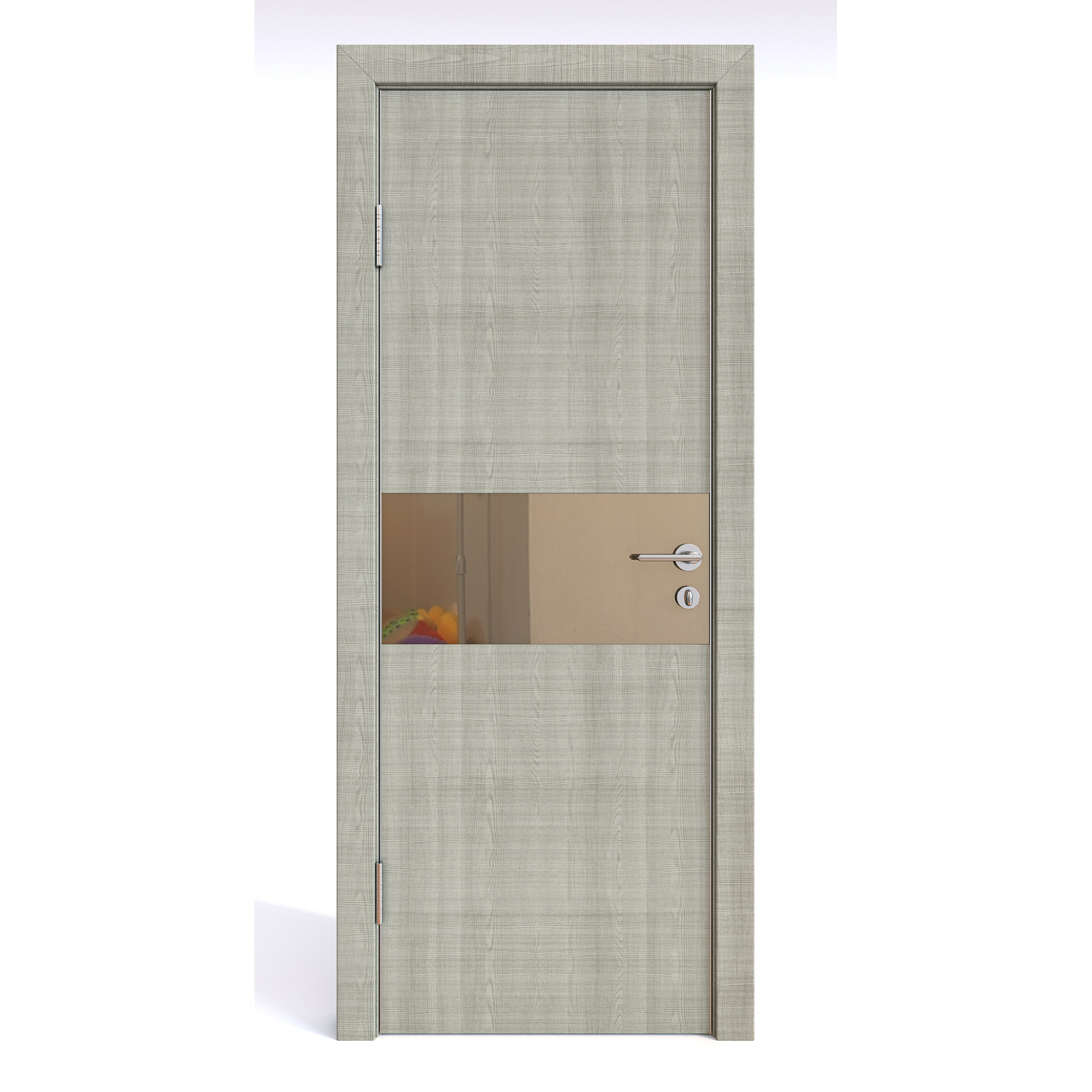 фото Межкомнатная шумоизоляционная дверь до-601 серый дуб/бронза 200х60 дверная линия