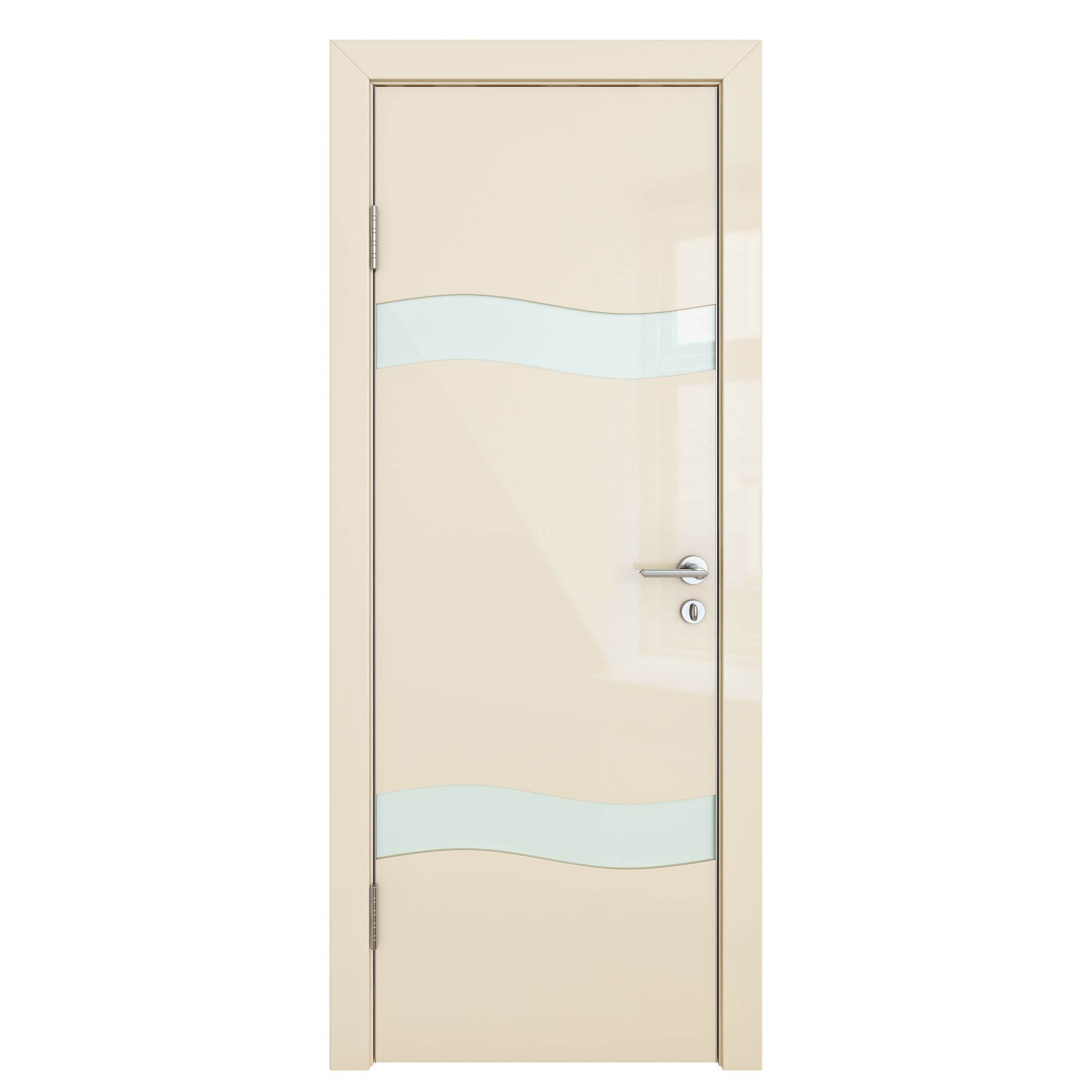 фото Межкомнатная шумоизоляционная дверь до-603 ваниль глянец/белое 200х80 дверная линия