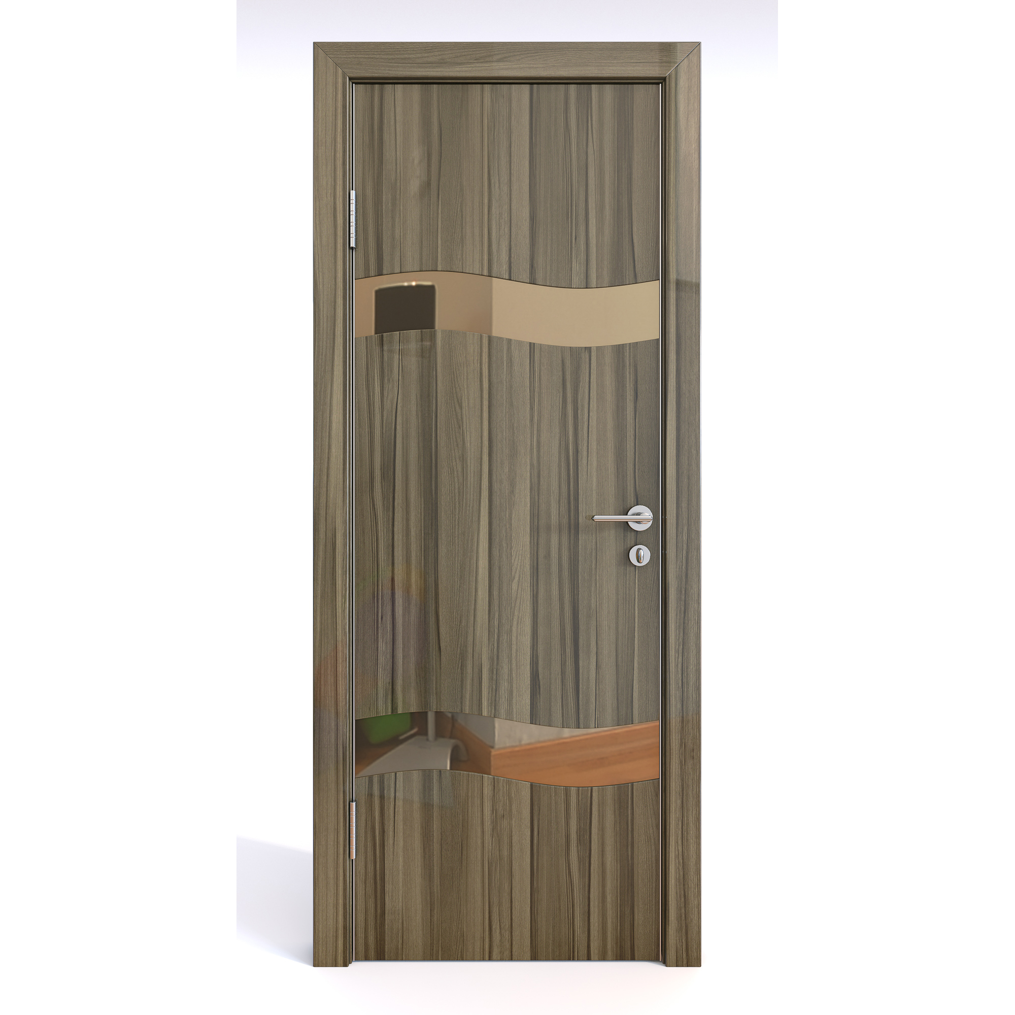 фото Межкомнатная шумоизоляционная дверь до-603 сосна глянец/бронза 200х80 дверная линия