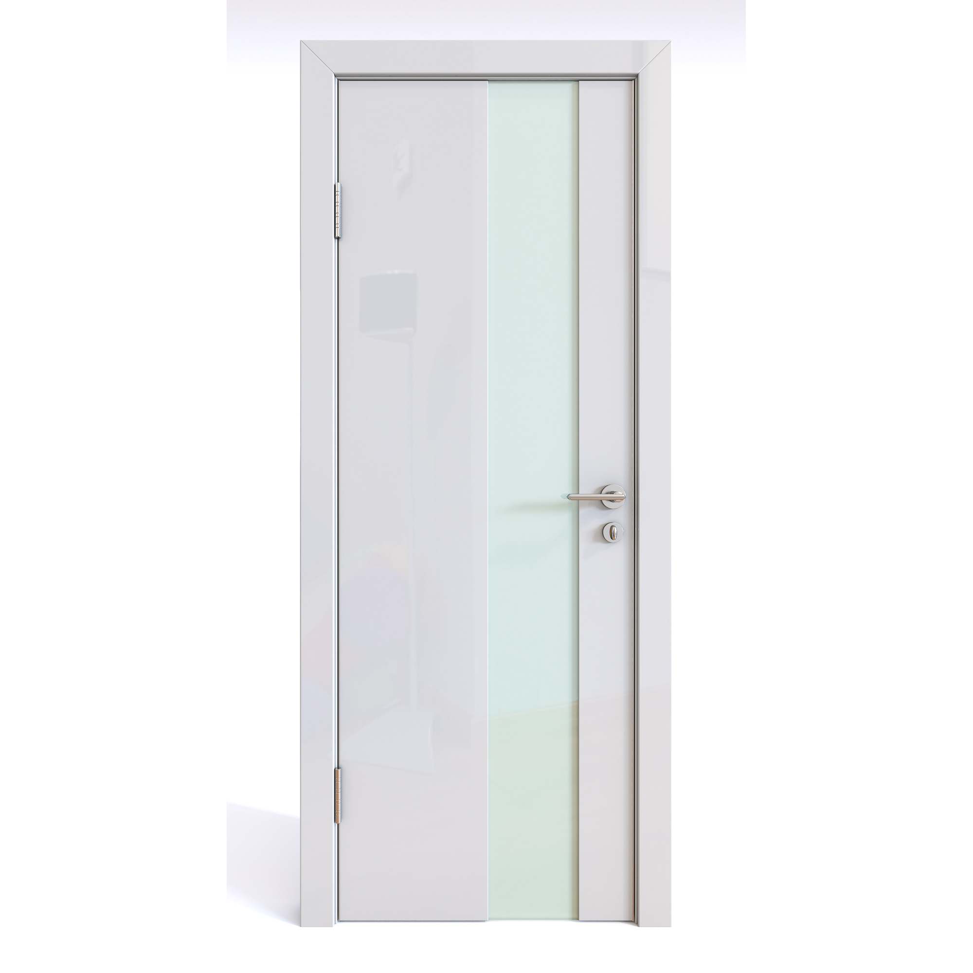 фото Межкомнатная шумоизоляционная дверь до-604 белый глянец/белое 200х70 дверная линия