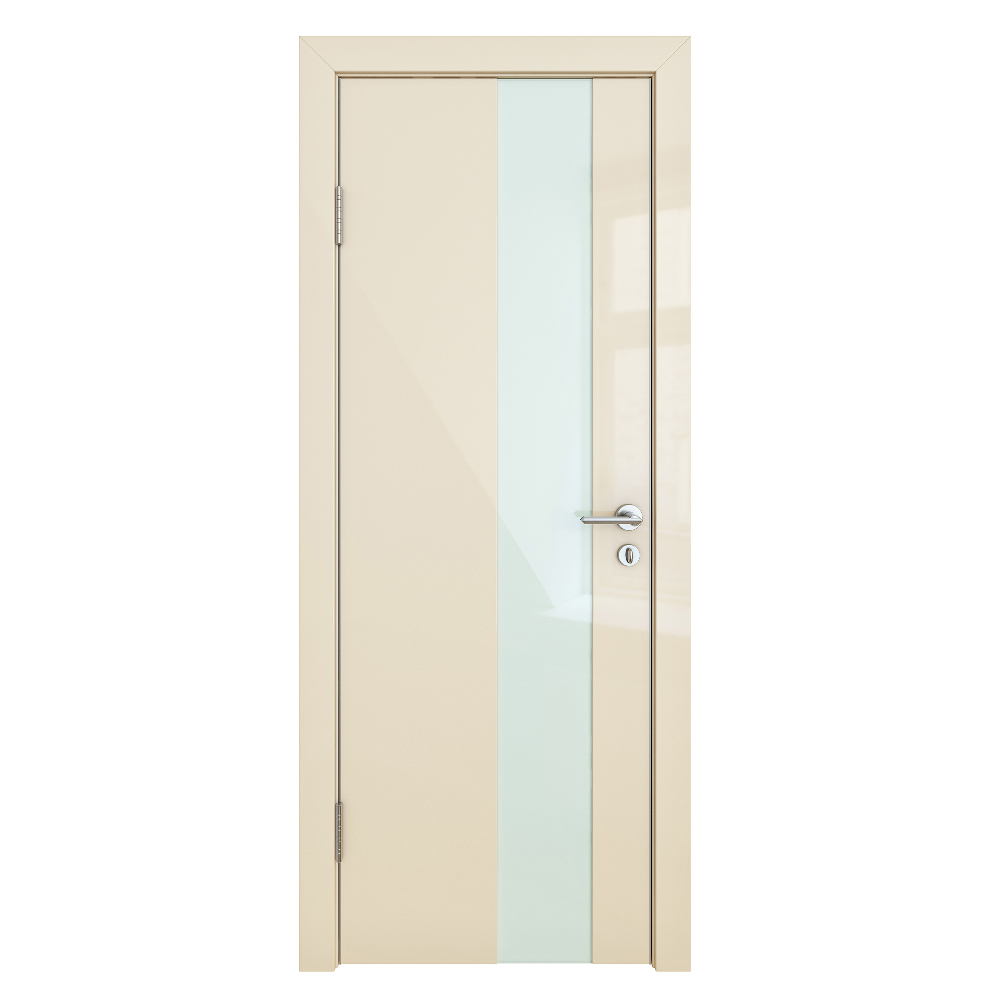 фото Межкомнатная шумоизоляционная дверь до-604 ваниль глянец/белое 200х80 дверная линия