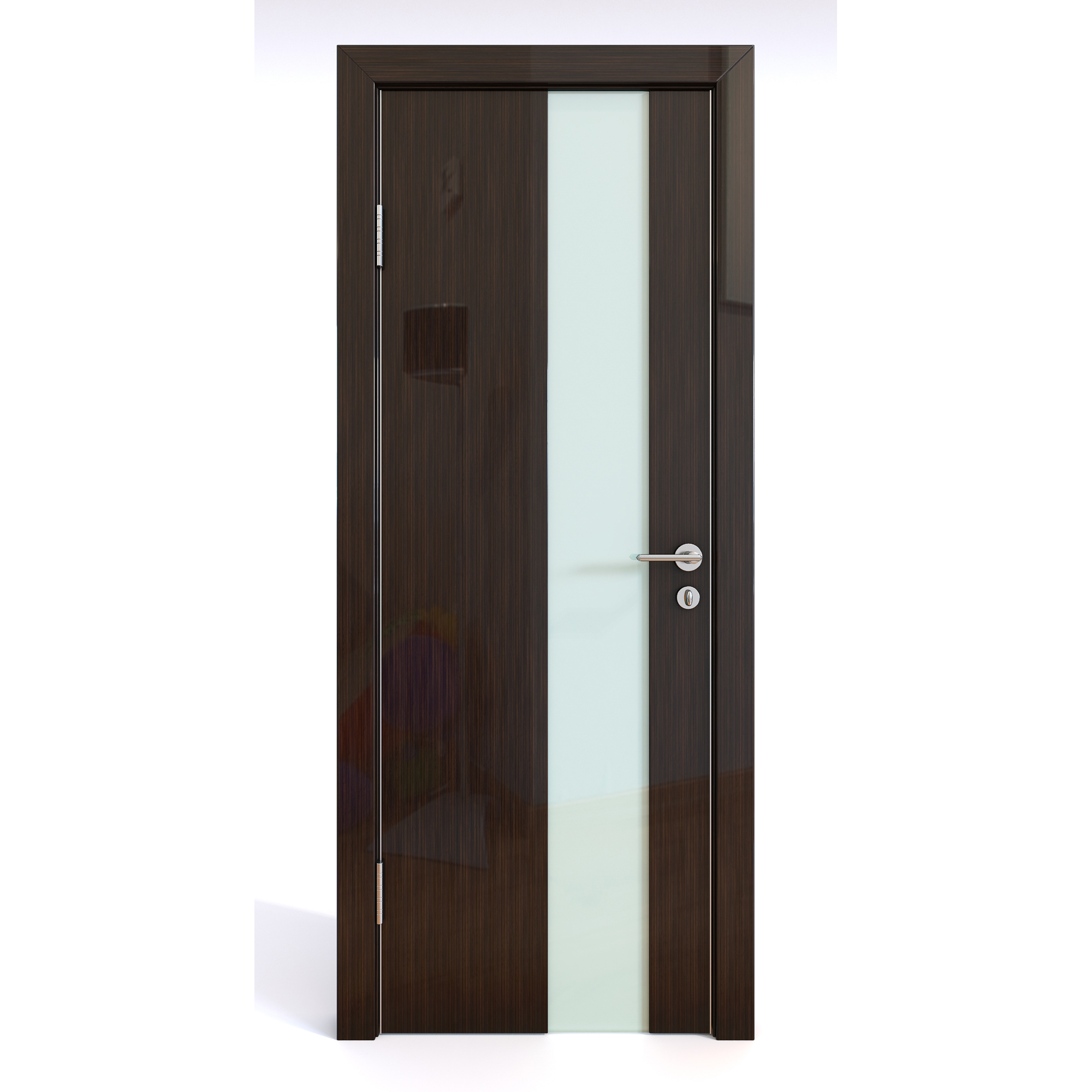 фото Межкомнатная шумоизоляционная дверь до-604 венге глянец/белое 200х60 дверная линия