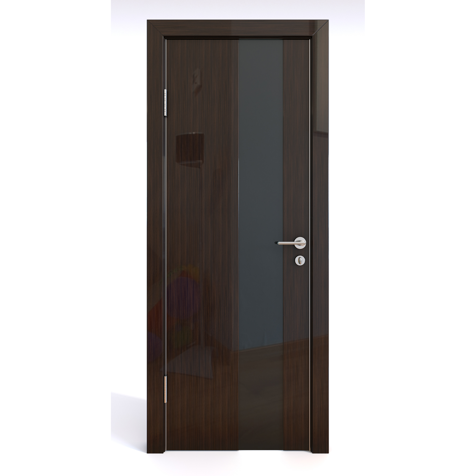 фото Межкомнатная шумоизоляционная дверь до-604 венге глянец/черное 200х80 дверная линия