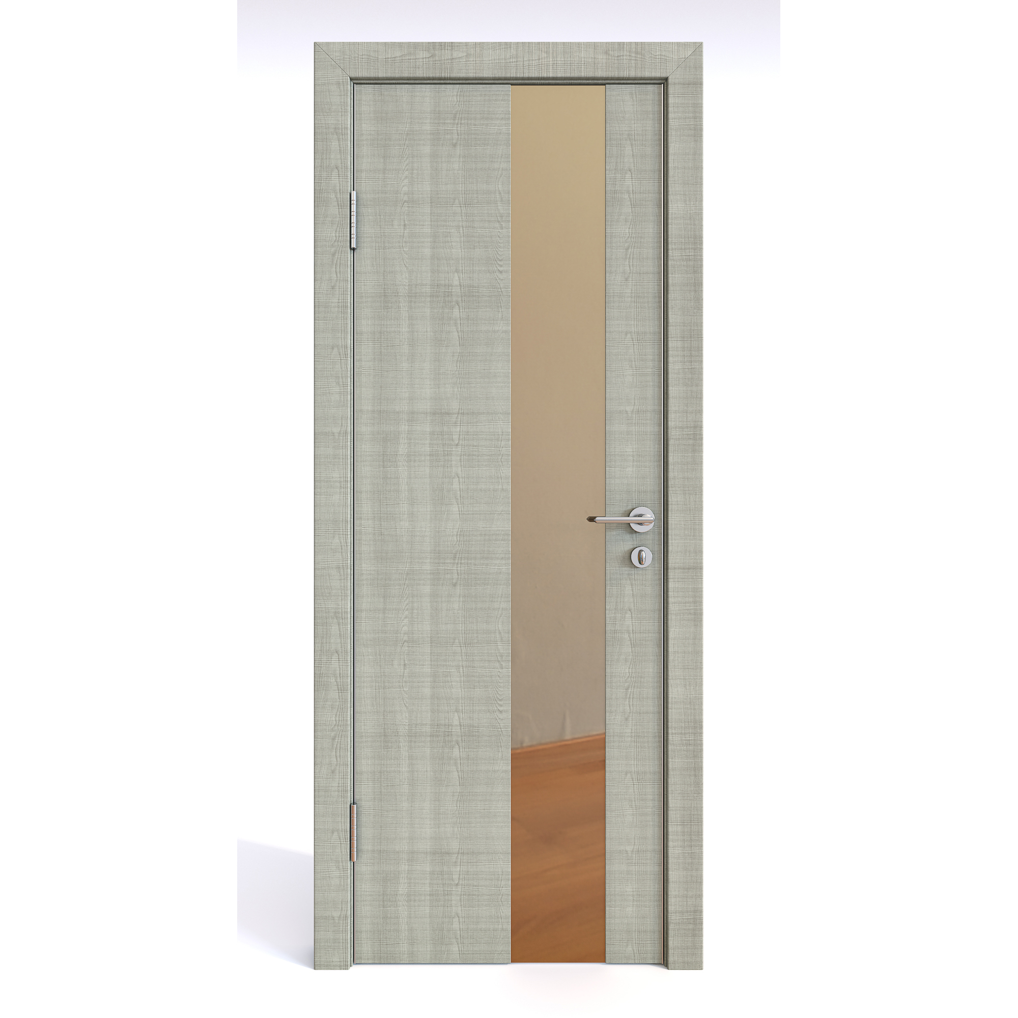 фото Межкомнатная шумоизоляционная дверь до-604 серый дуб/бронза 200х60 дверная линия