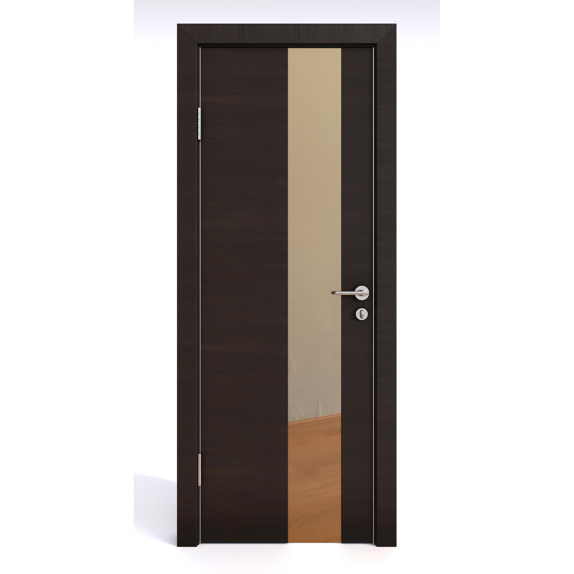 фото Межкомнатная шумоизоляционная дверь до-604 венге горизонтальный/бронза 200х70 дверная линия