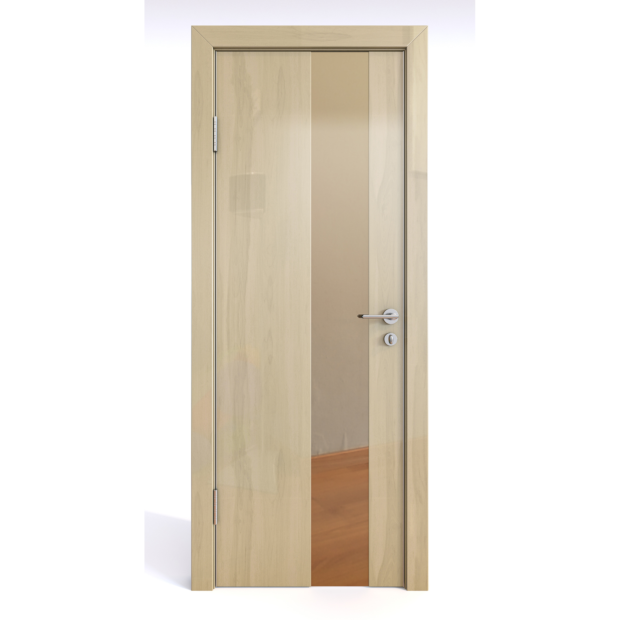 фото Межкомнатная шумоизоляционная дверь до-604/2анегри светлый глянец/бронза200х70 дверная линия