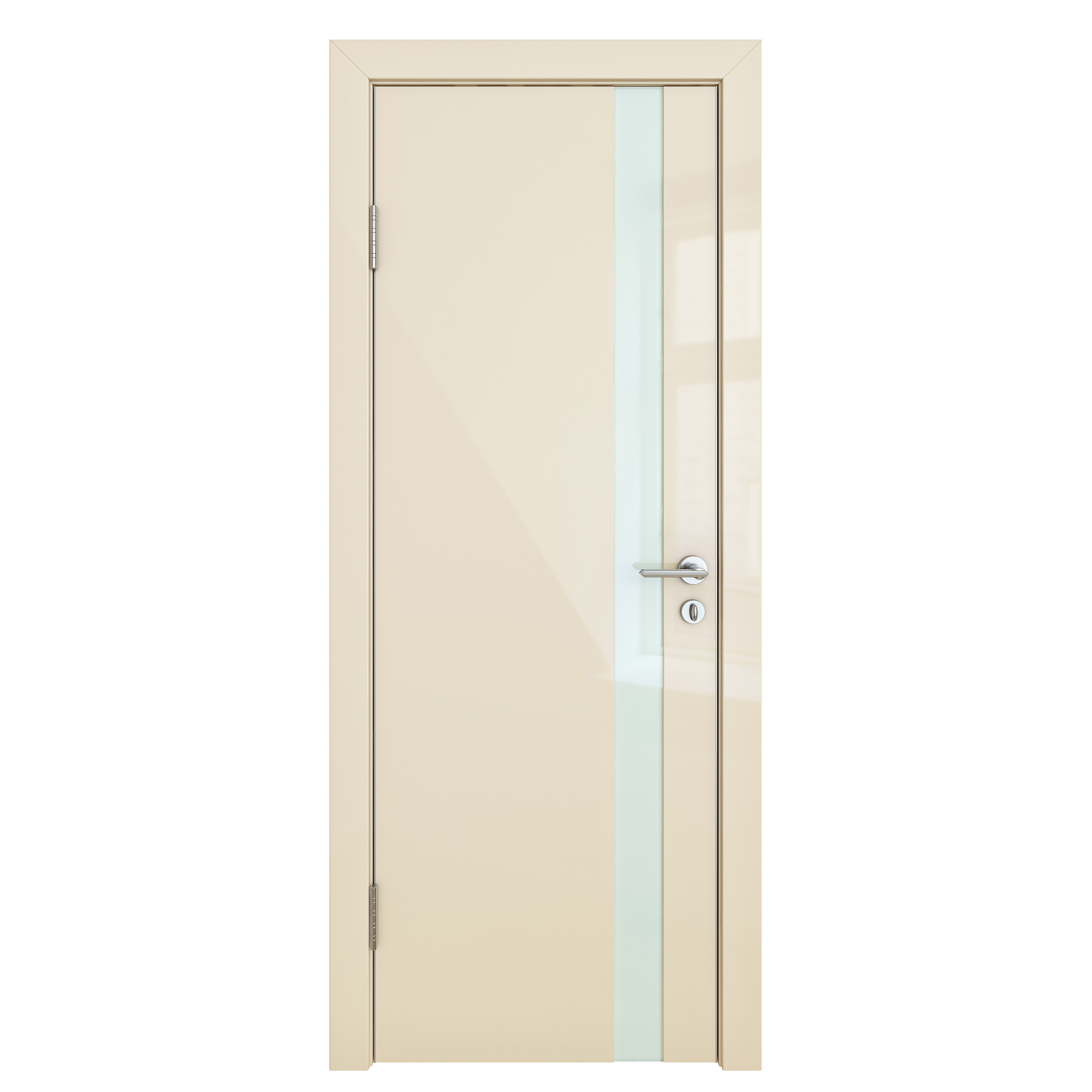 фото Межкомнатная шумоизоляционная дверь до-607 ваниль глянец/белое 200х60 дверная линия