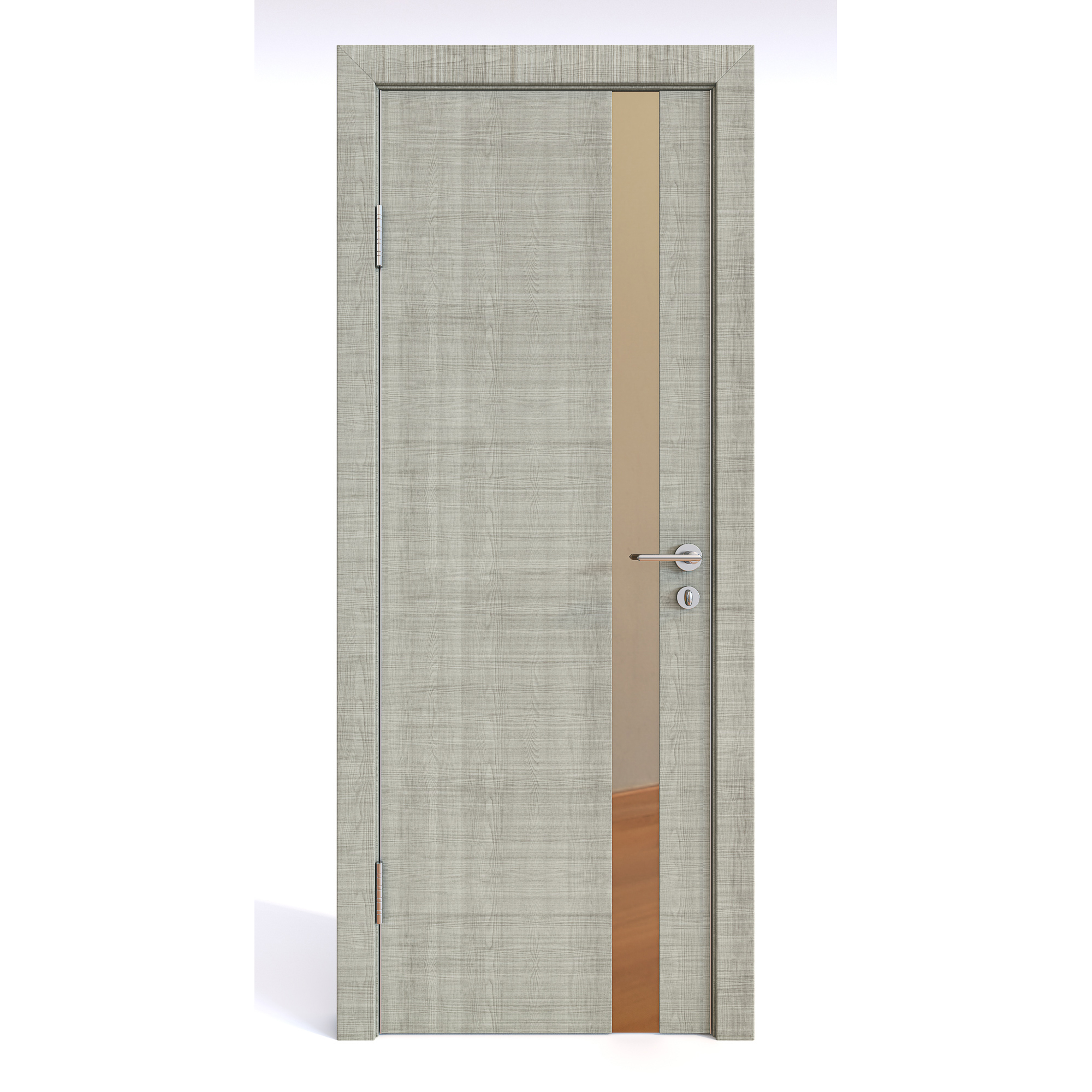 фото Межкомнатная шумоизоляционная дверь до-607 серый дуб/бронза 200х60 дверная линия
