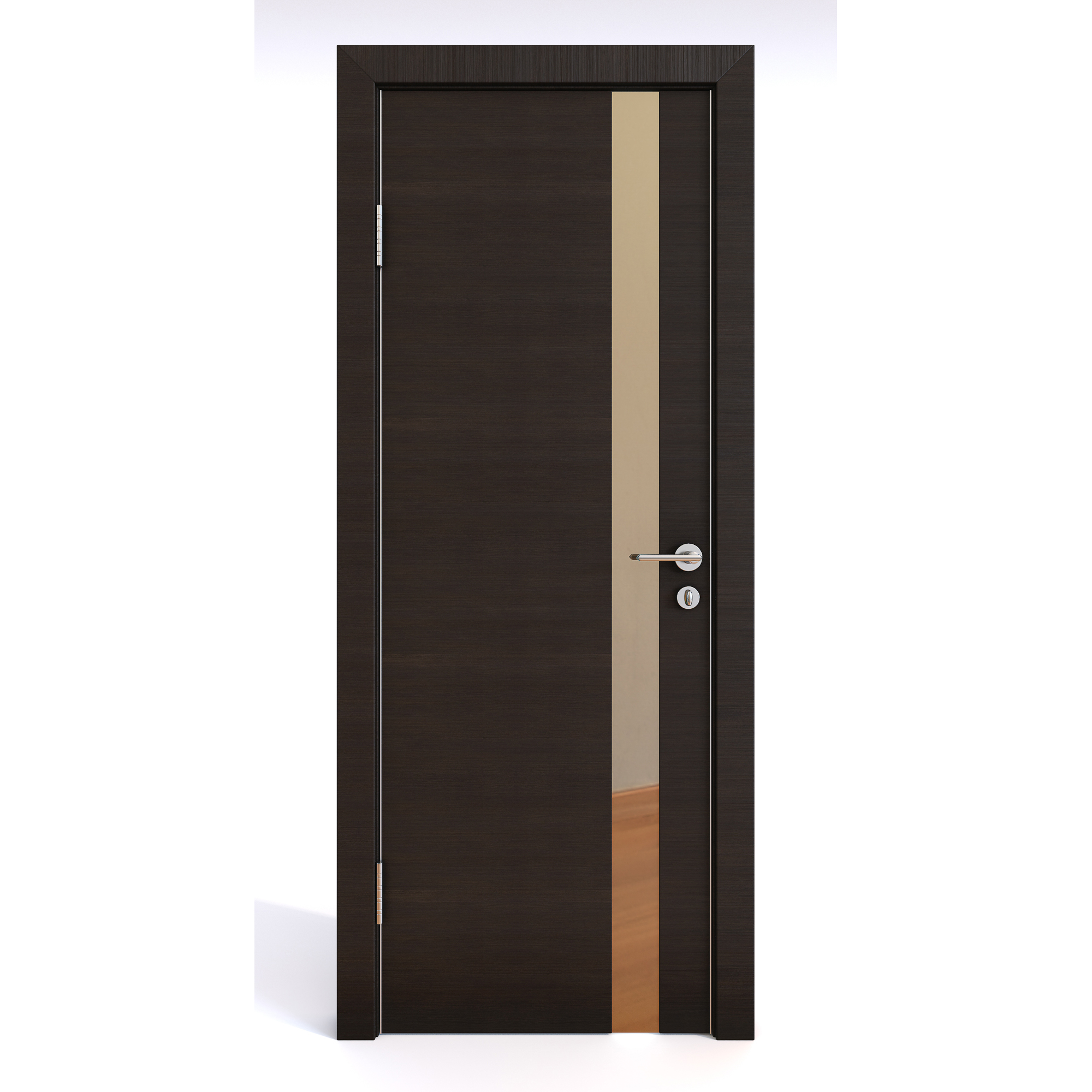 фото Межкомнатная шумоизоляционная дверь до-607 венге горизонтальный/бронза 200х70 дверная линия