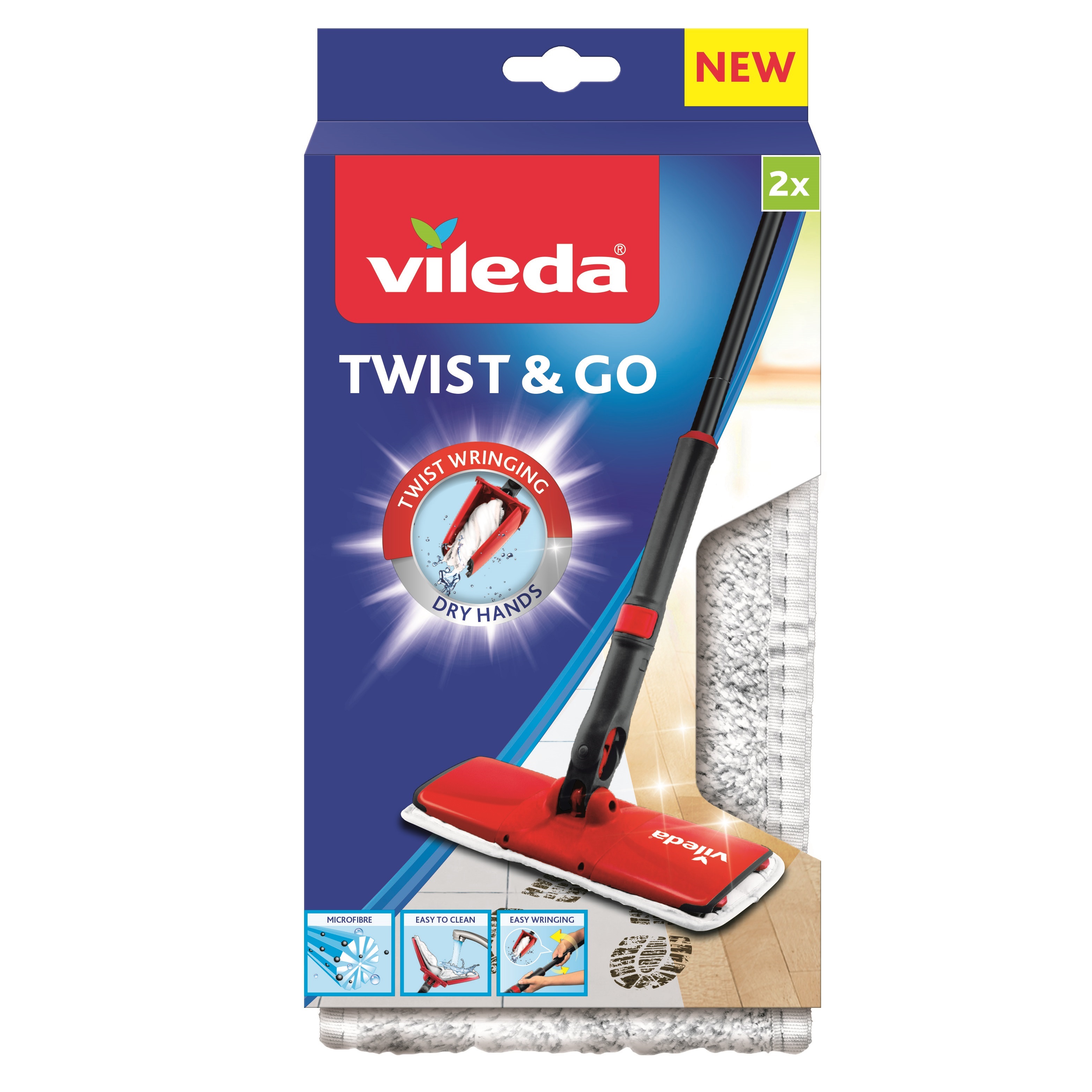 Насадка сменная к швабре с отжимом Vileda Twist & Go 2 шт - фото 1