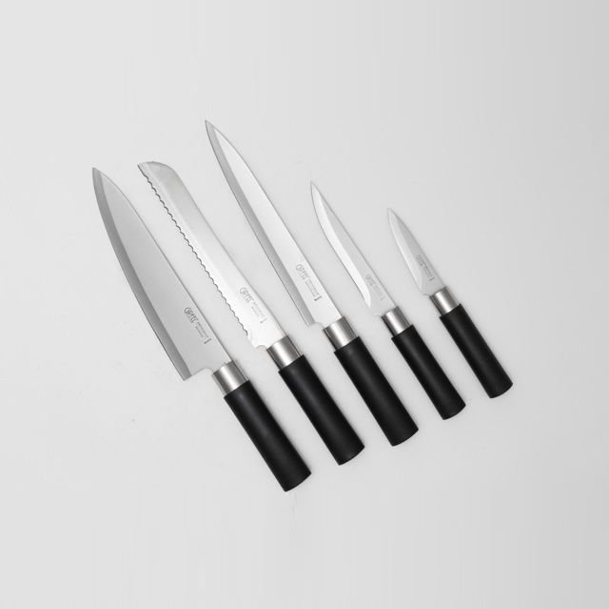 Набор кухонных ножей Gipfel 6 предметов на подставке с ножеточкой - фото 2