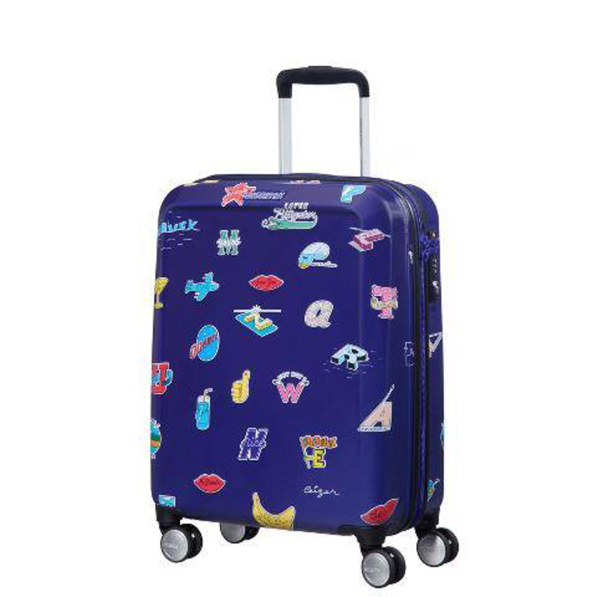 фото Чемодан american tourister ceizer fun синий принт m