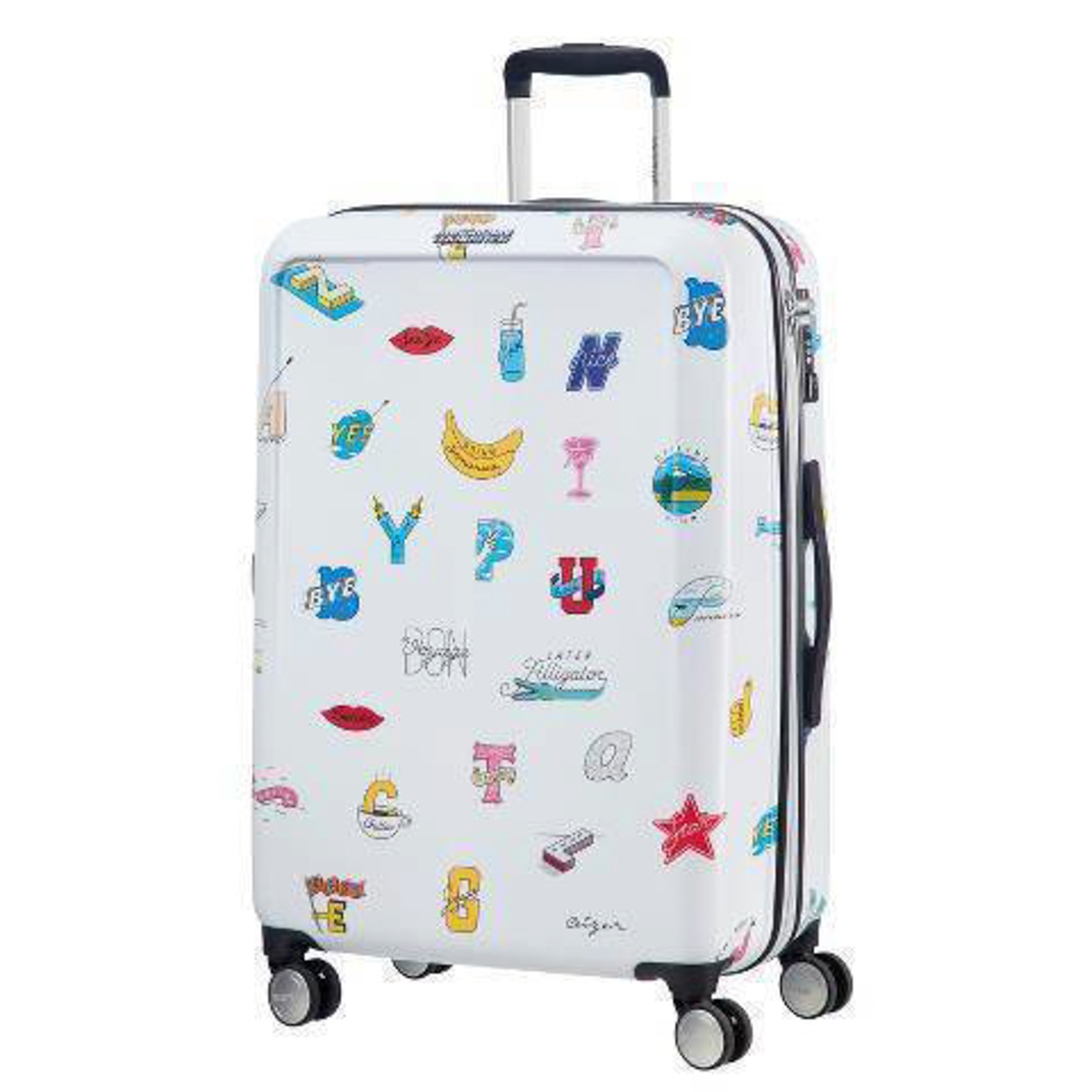 фото Чемодан american tourister ceizer fun белый принт m