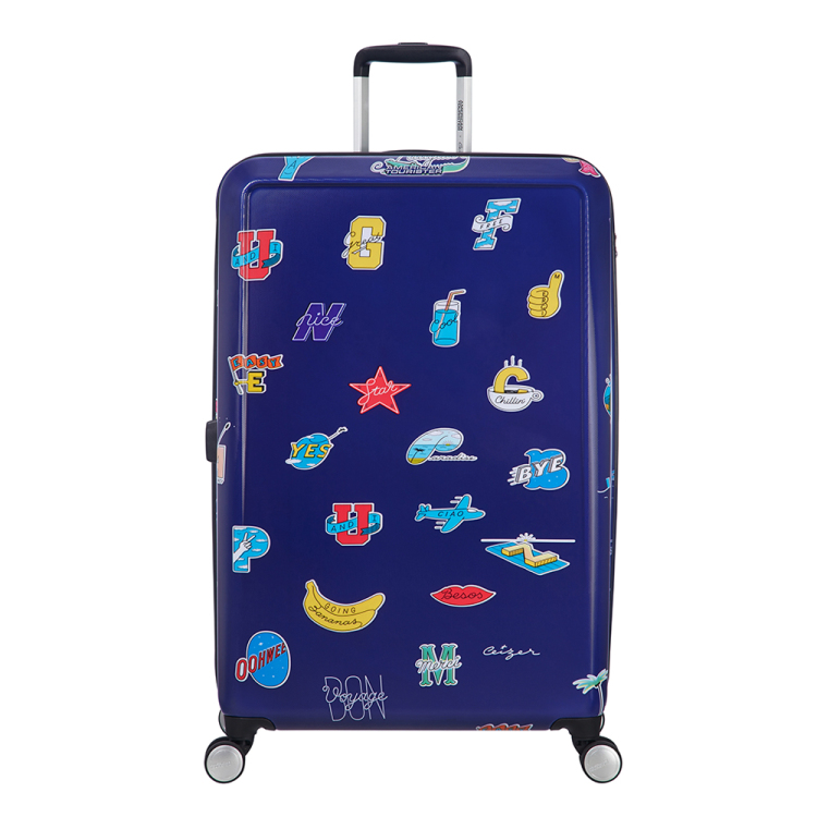 Чемодан American Tourister CEIZER FUN синий принт L