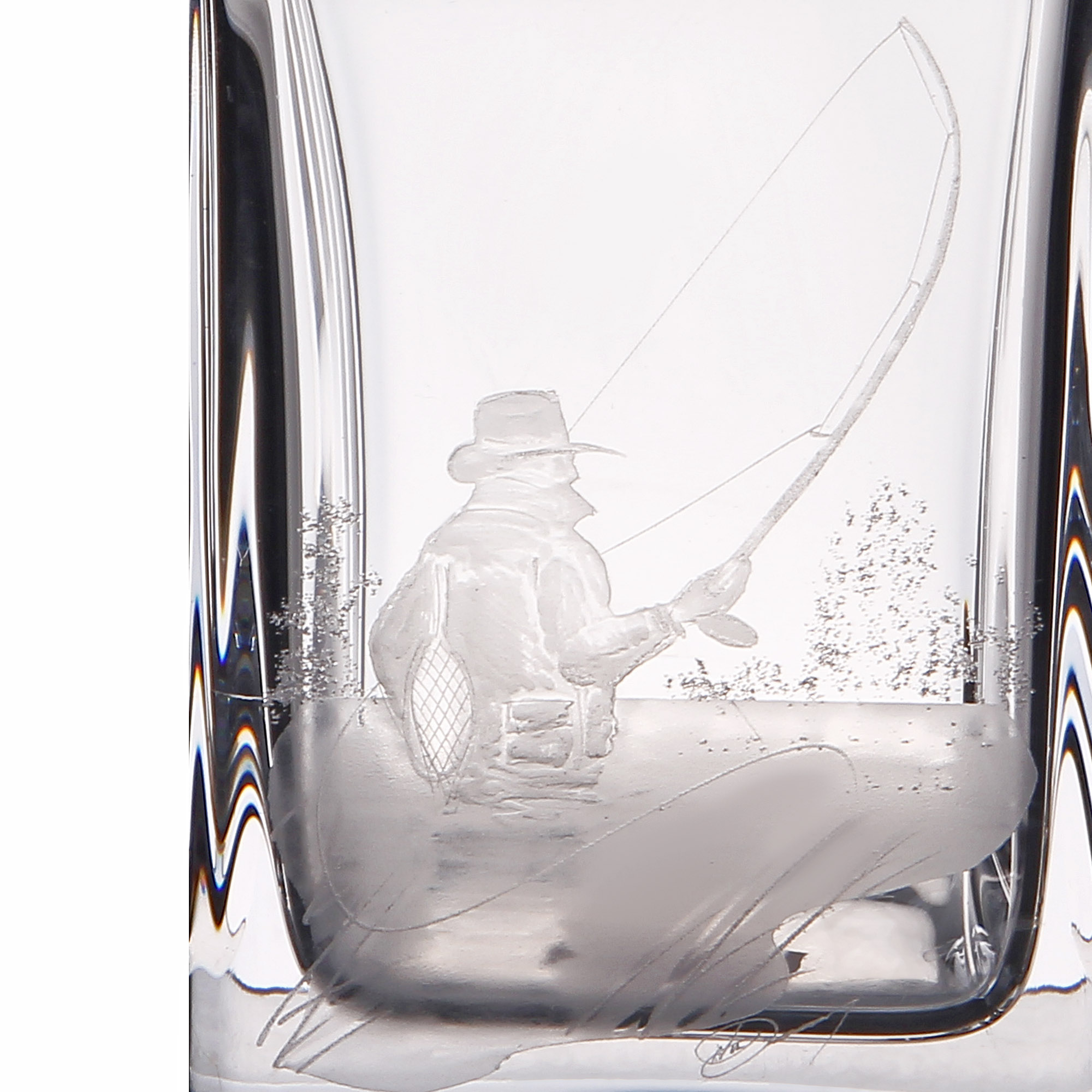 Декантер Dartington crystal engraved рыбак 650мл - фото 3
