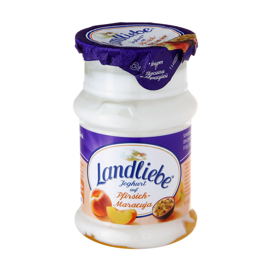 Йогурт двухслойный Landliebe персик, маракуйя 3,2% 130 г - фото 1
