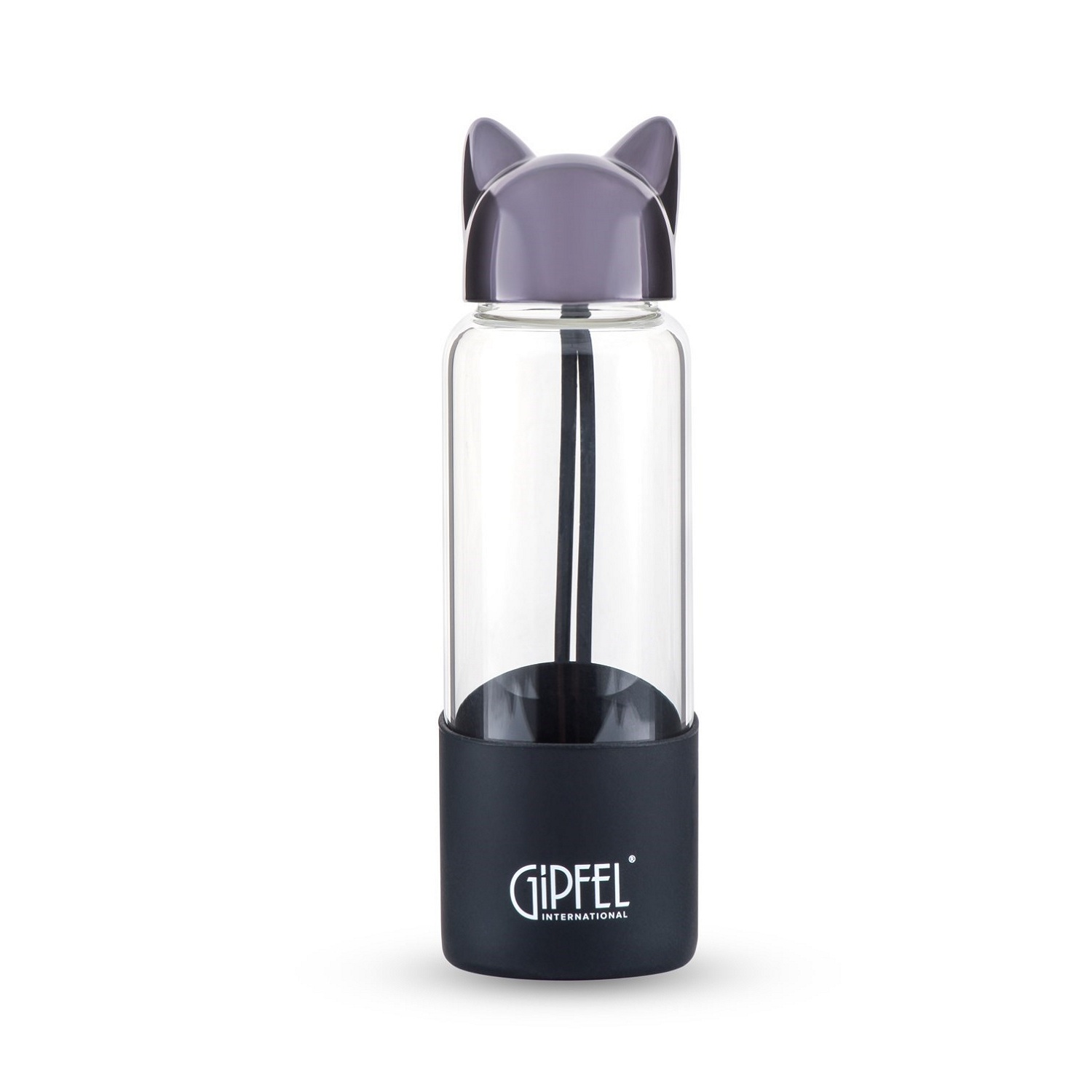 Бутылка для воды Gipfel Kitty 0,35 л, цвет черный - фото 1