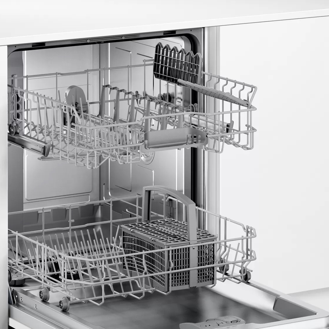 Встраиваемая посудомоечная машина Bosch SMV25AX01R, цвет белый - фото 5