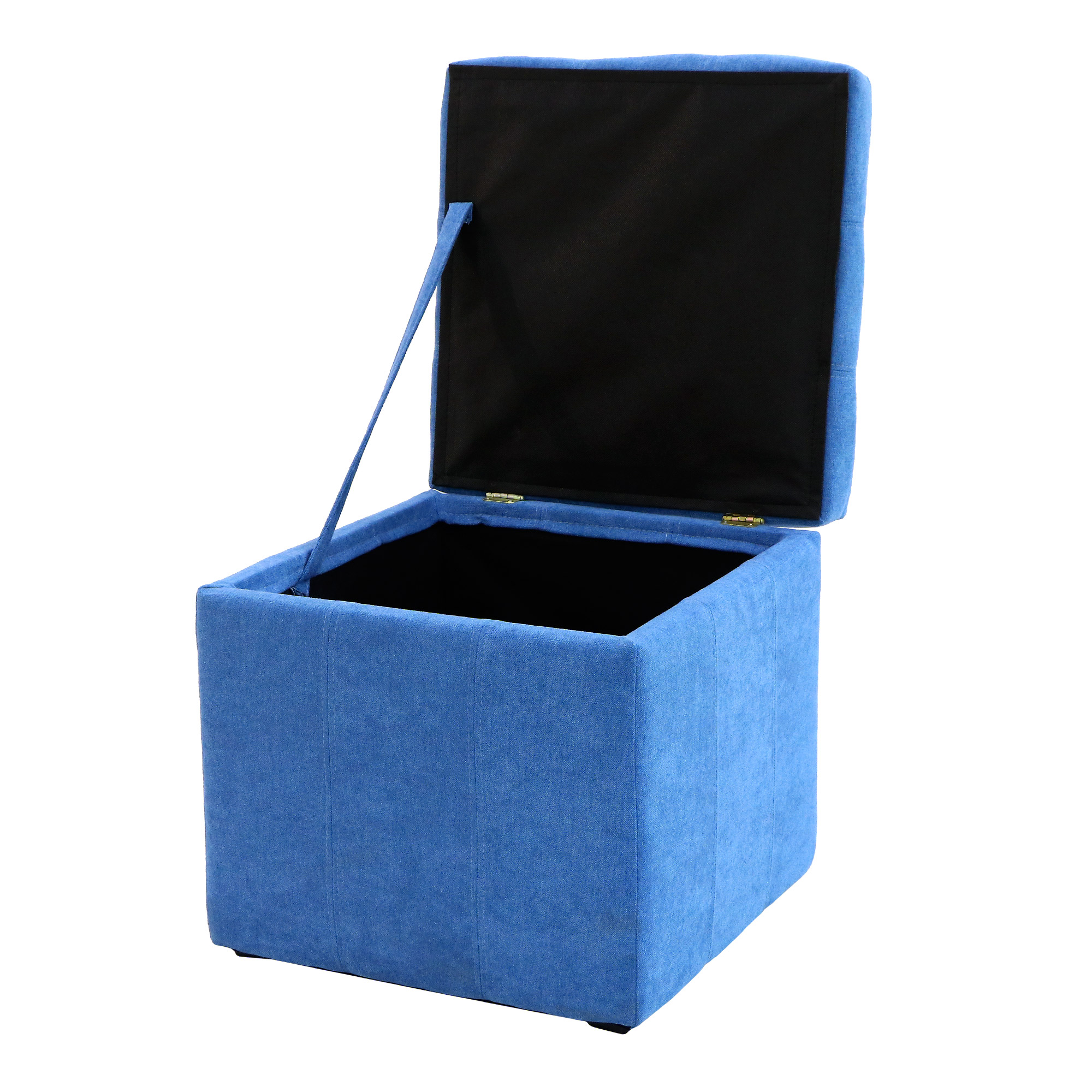 Банкетка Dreambag модерна синий велюр 46х46х46, размер 46х46х46 см - фото 3