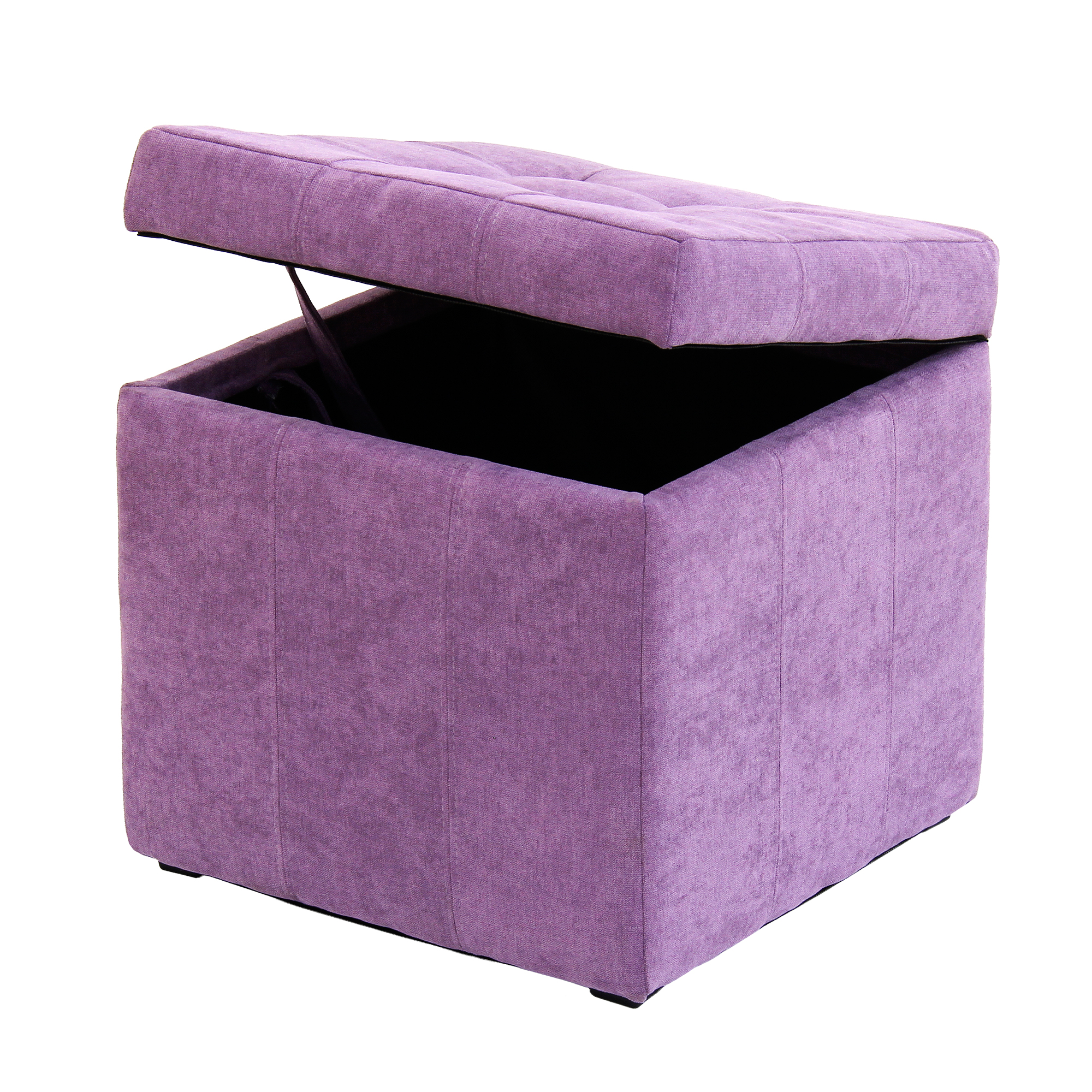 Банкетка Dreambag модерна фиолетовый велюр 46х46х46, размер 46х46х46 см - фото 3