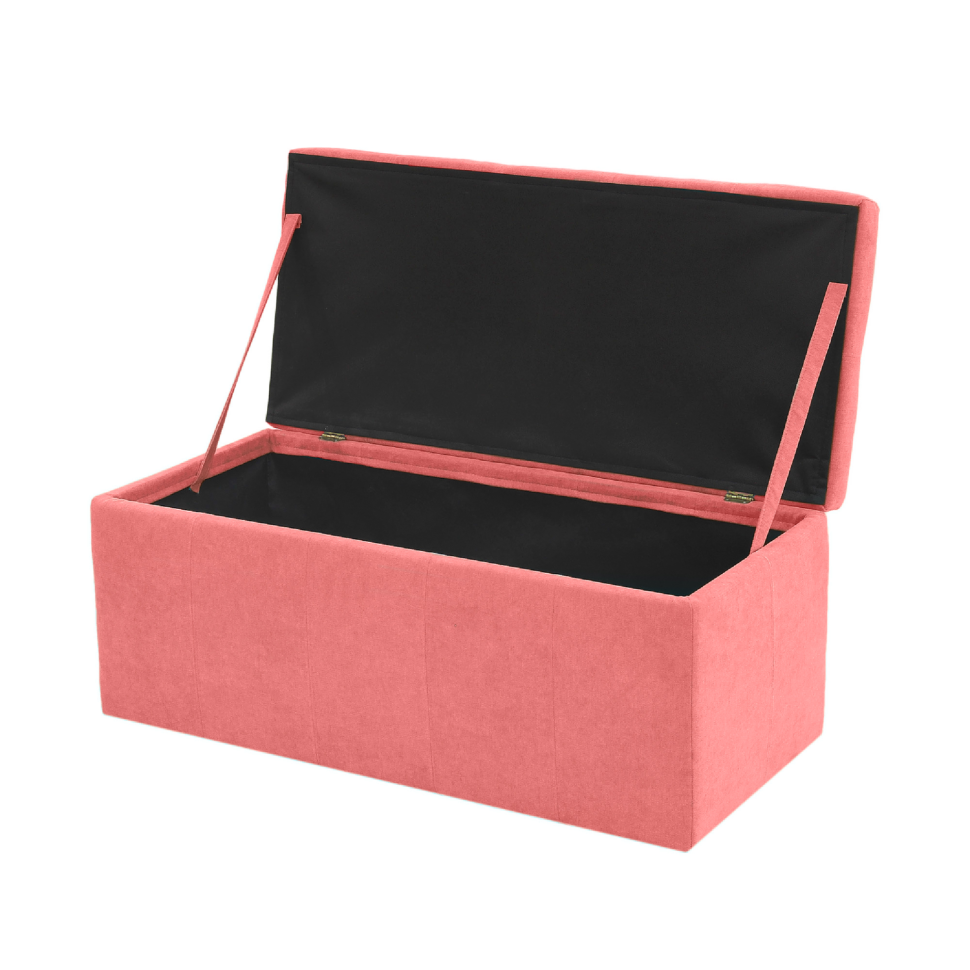 Банкетка Dreambag Лонг Коралловый Велюр 100х46х46 см, размер 100х46х46 см - фото 3
