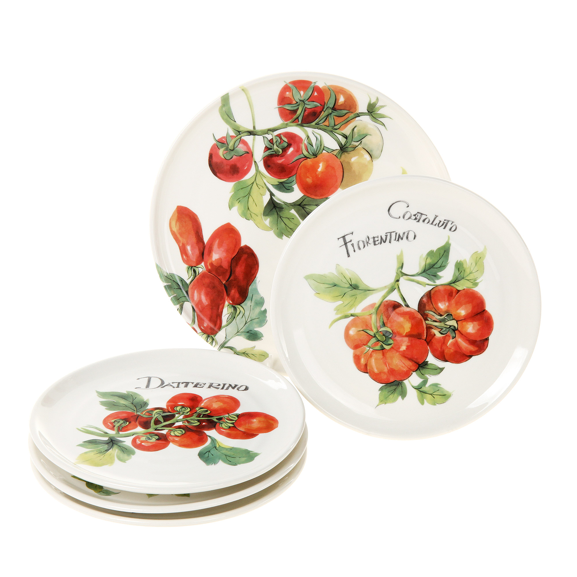 Набор тарелок Ceramica cuore tomatoes 1х29см 4х23см - фото 7