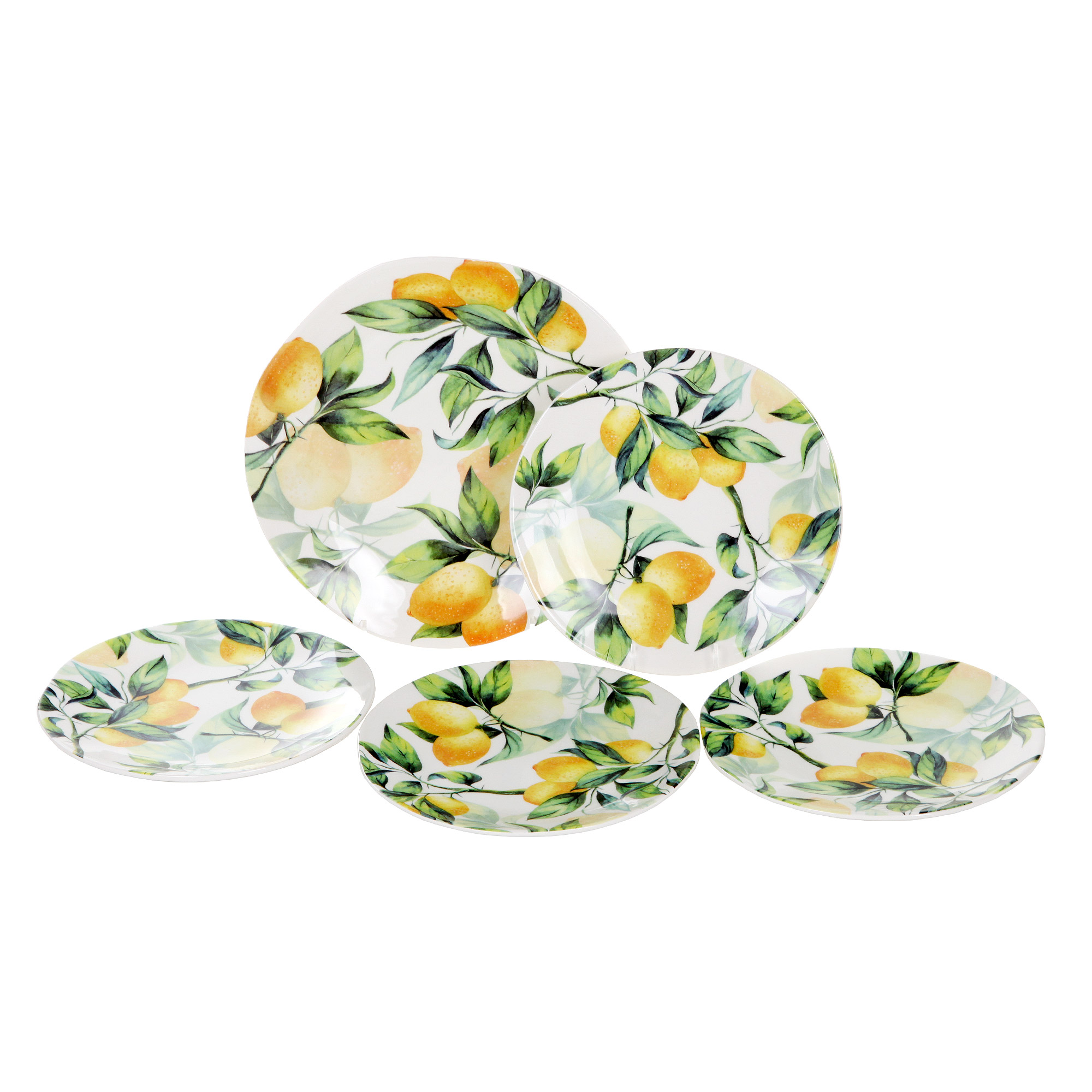 Набор тарелок Ceramica cuore lemon 1х29см 4х23см - фото 4