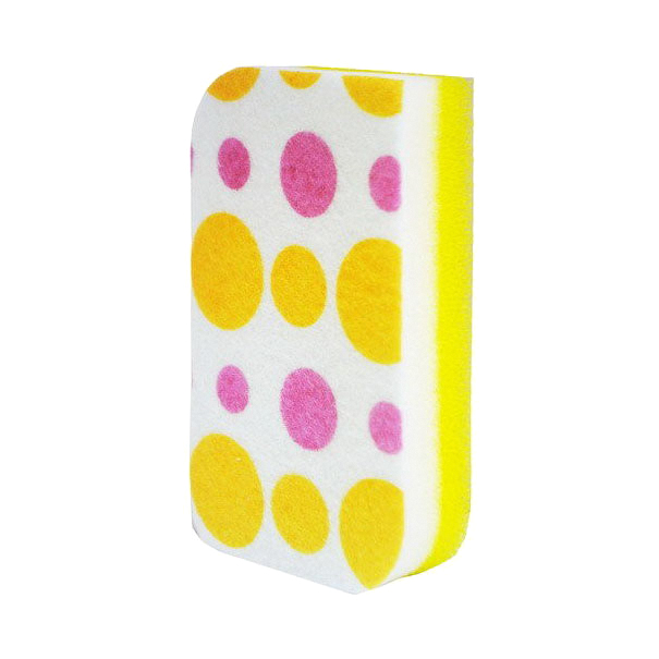 

Губка многофункциональная Soft Touch с абразивной стороной, Белый;желтый;розовый