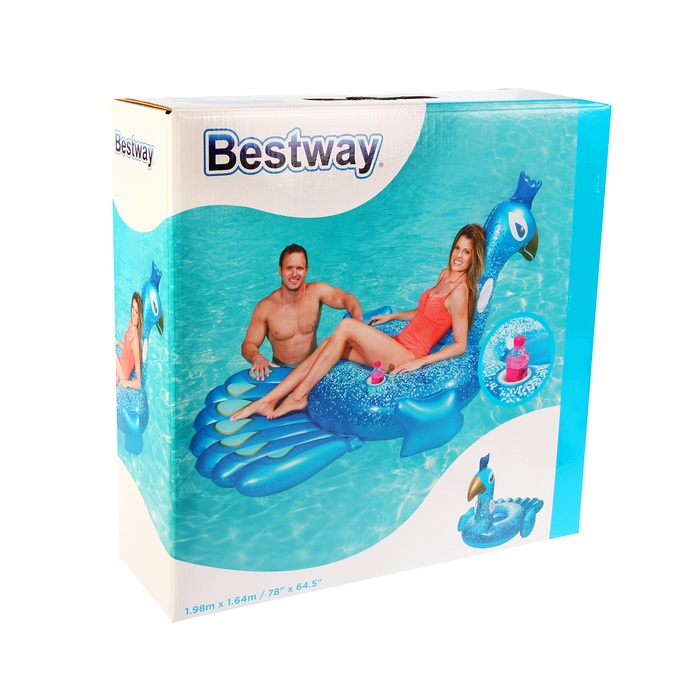 фото Матрас надувной best way "павлин" 198х164 см (41101) bestway