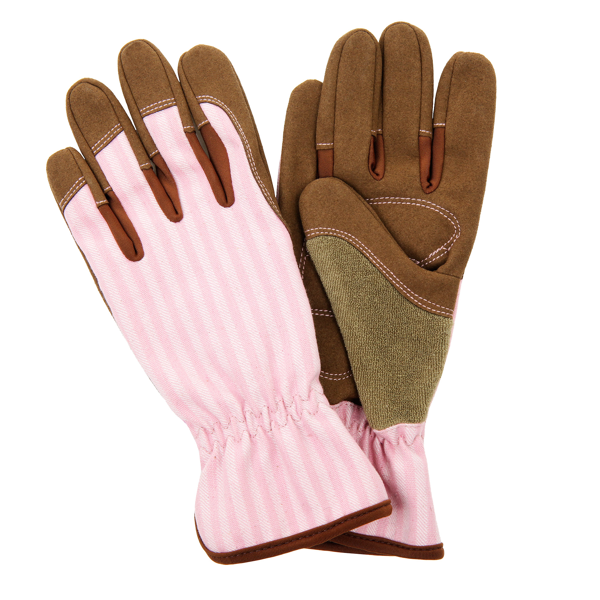 Перчатки садовые женские l Baronesse rose, цвет розовый/коричневый - фото 1