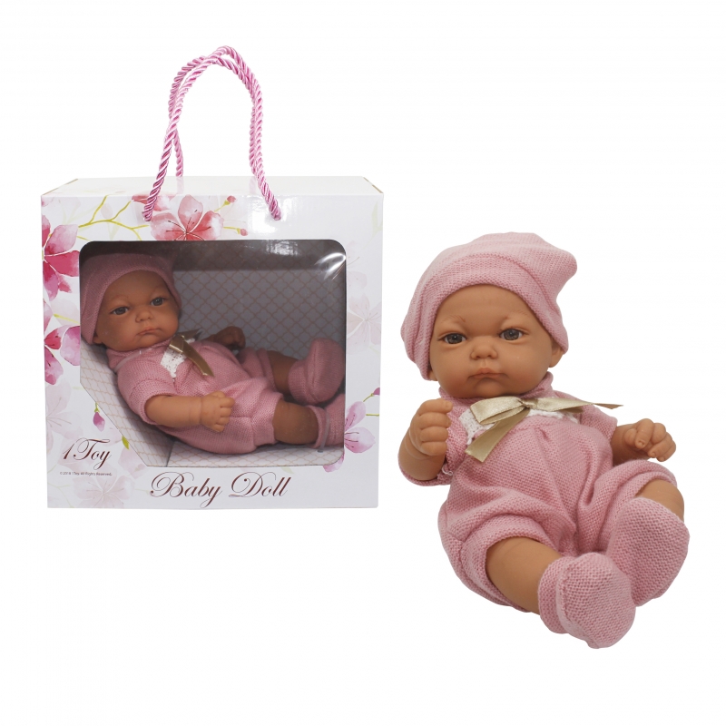 

Пупс 1TOY Baby Doll в розовом комбинезоне и пинетках и шапочке 25 см