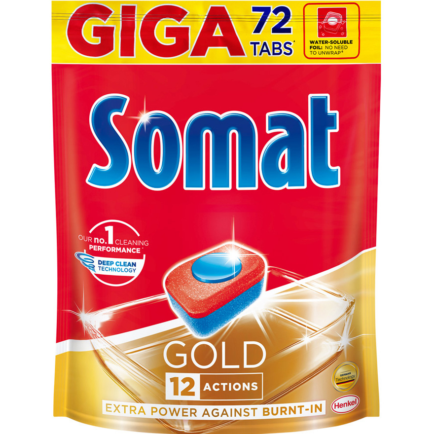 

Таблетки Somat Gold Для посудомоечных машин 72 шт